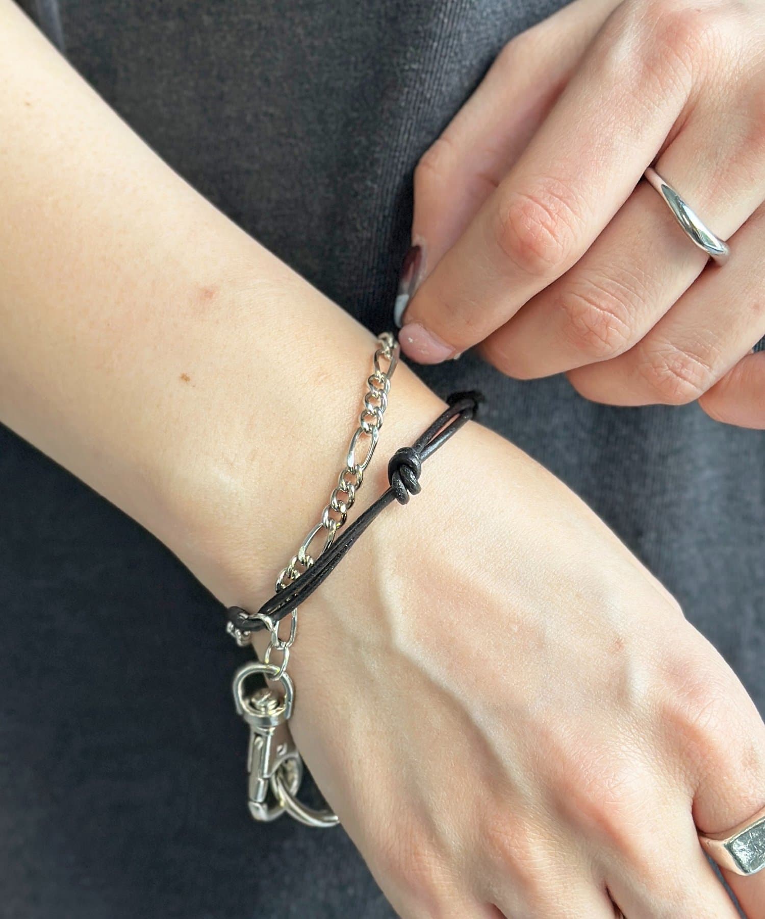 CPCM(シーピーシーエム) レザー切替シルバーブレス