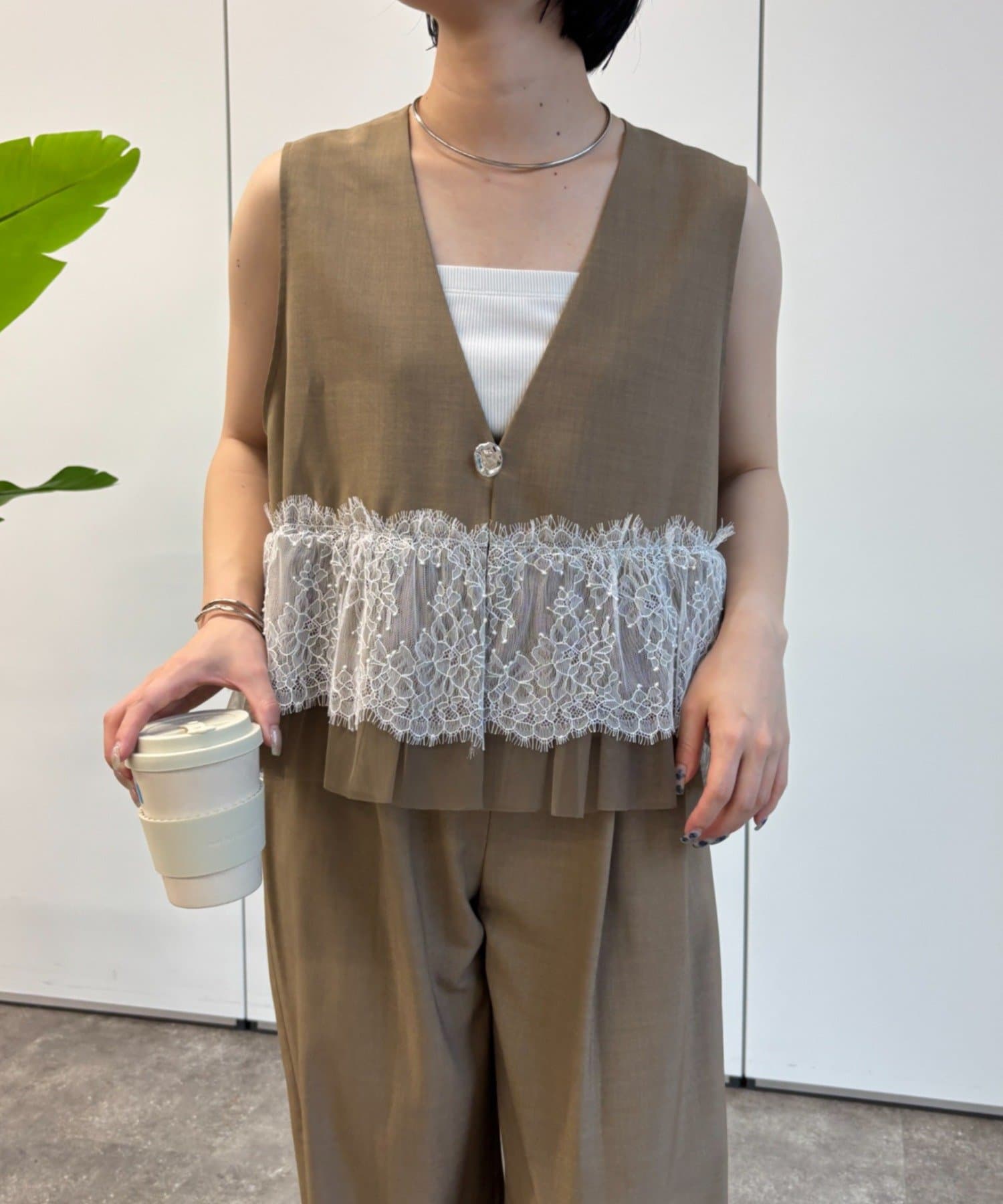 Jena　espace merveilleux(ジェナ　エスパスメルヴェイユ) 裾レースセットアップ