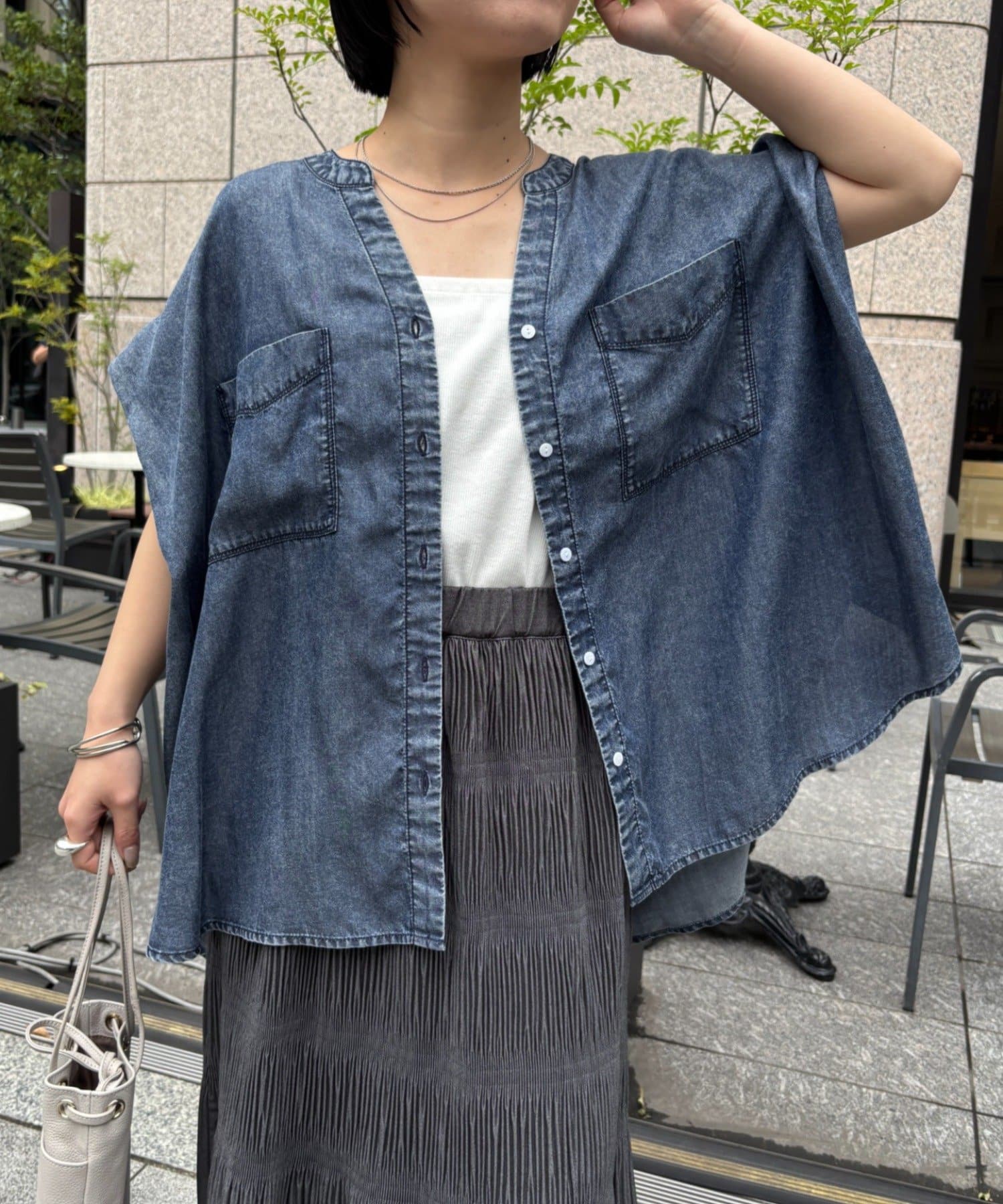 Jena　espace merveilleux(ジェナ　エスパスメルヴェイユ) テンセルフレンチシャツ