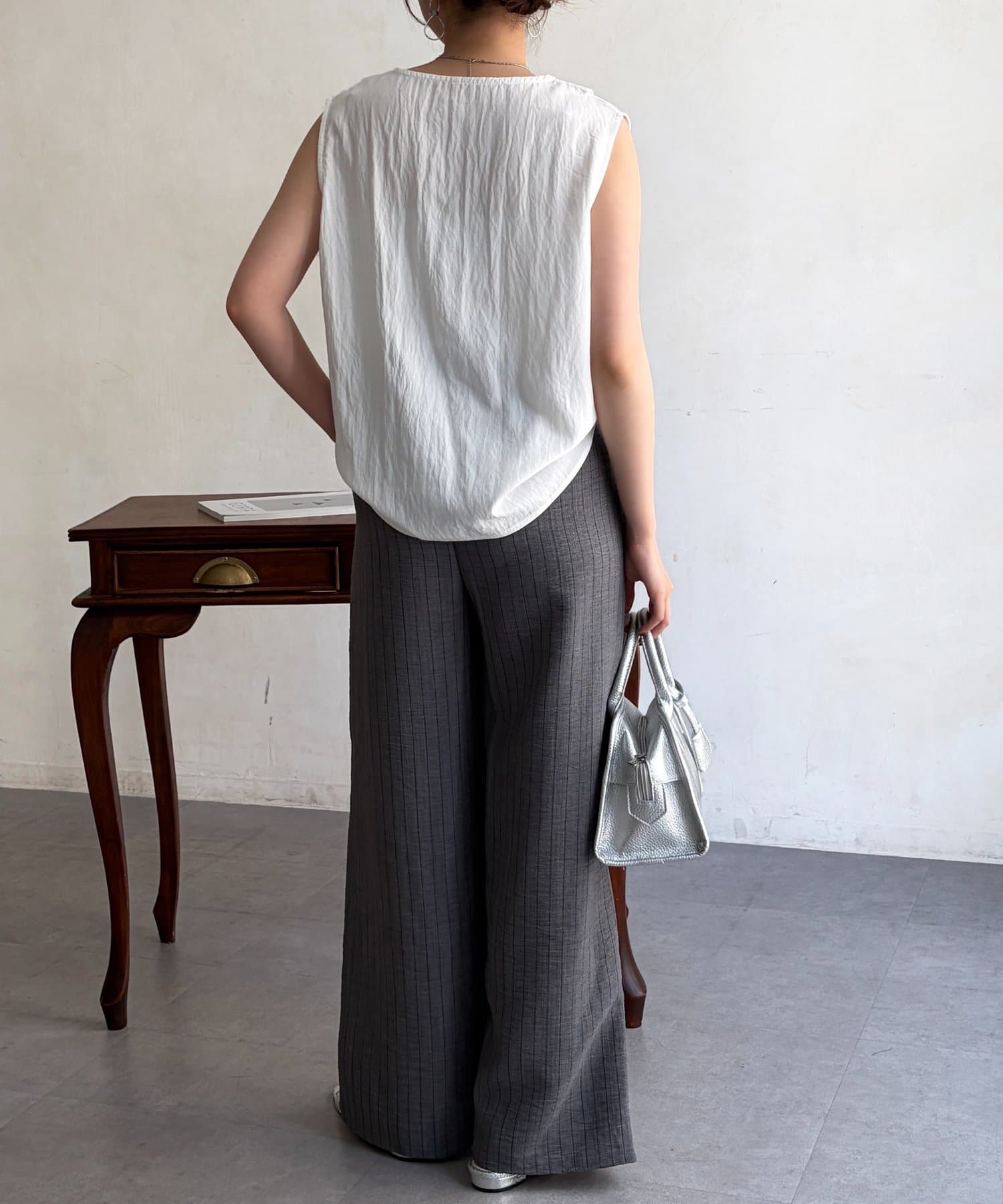 Chez toi(シェトワ) ストライプイージーパンツ