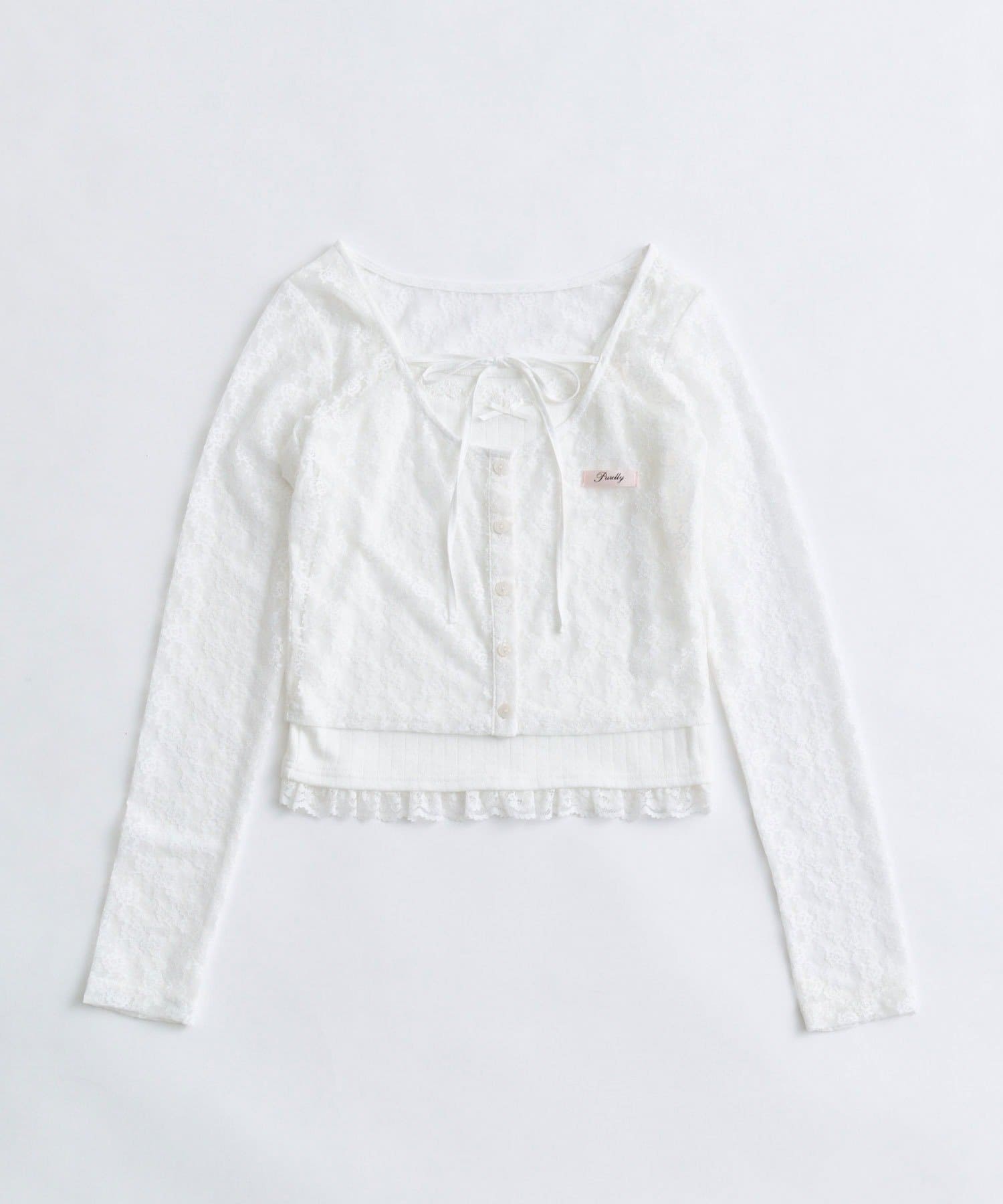 OLIVE des OLIVE(オリーブ デ オリーブ) レースカーデ＋キャミセット