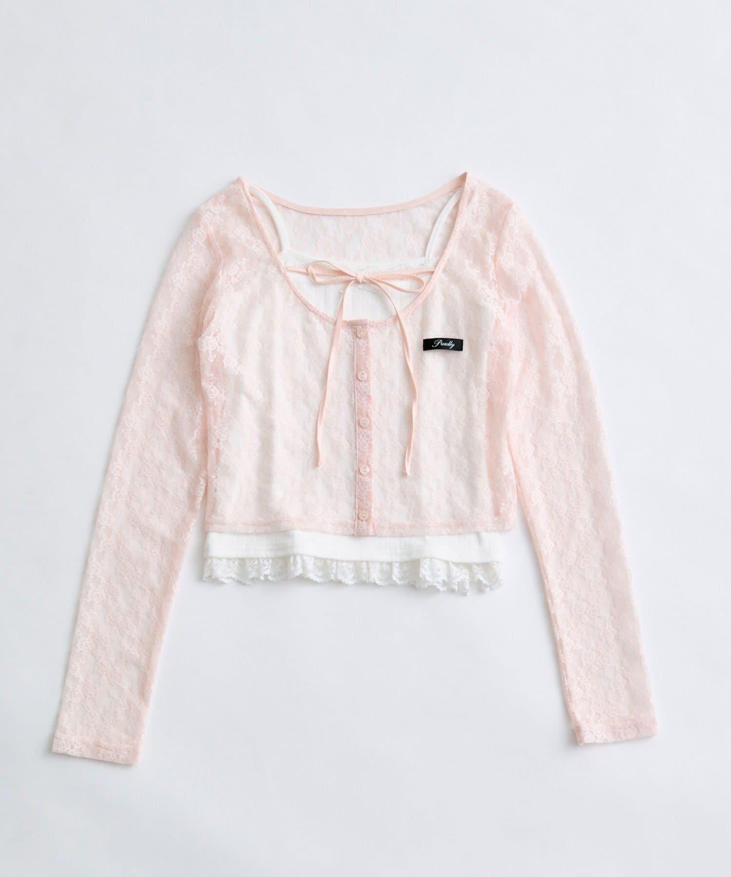 OLIVE des OLIVE(オリーブ デ オリーブ) レースカーデ＋キャミセット