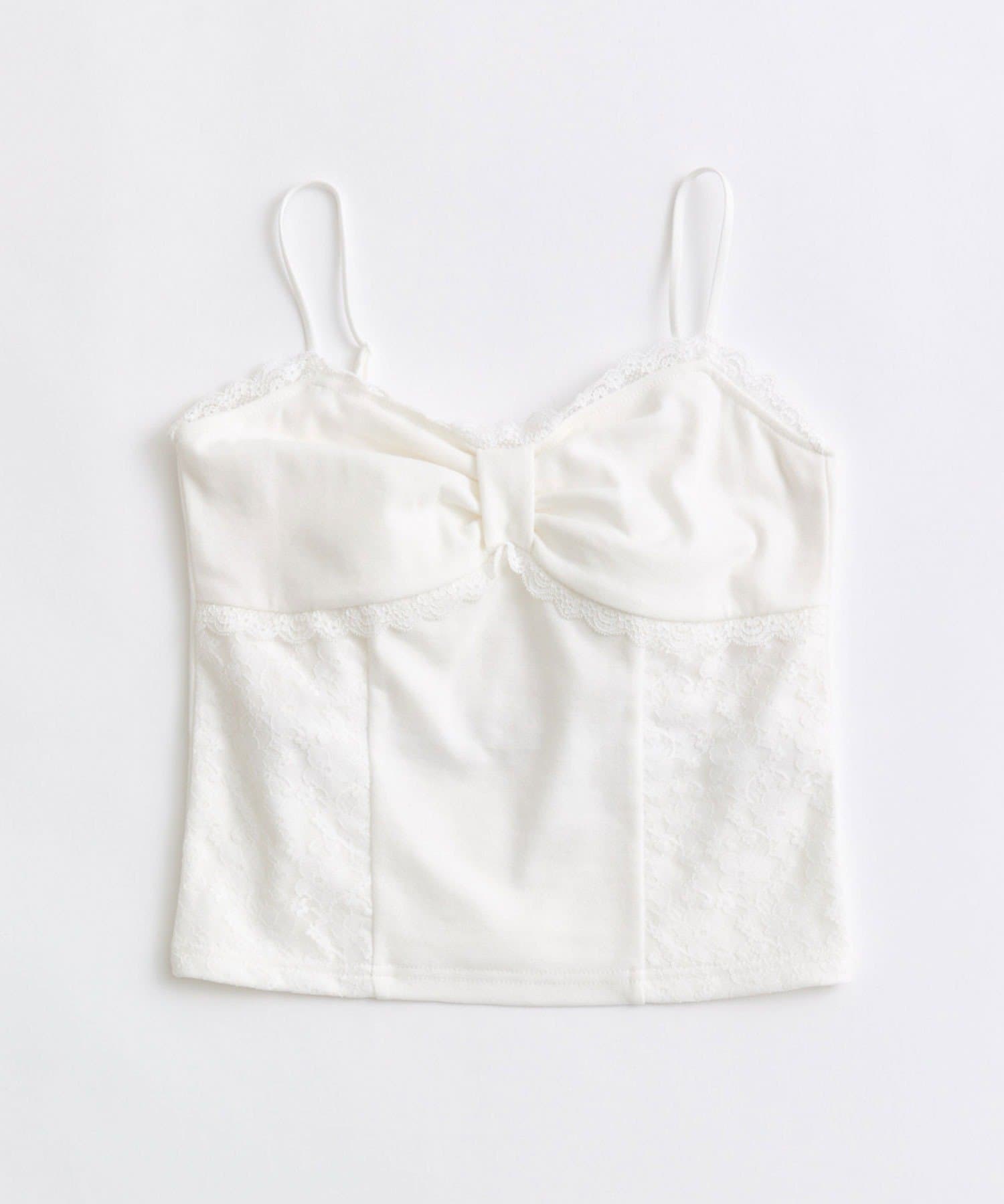 OLIVE des OLIVE(オリーブ デ オリーブ) リボンカップ付きキャミ