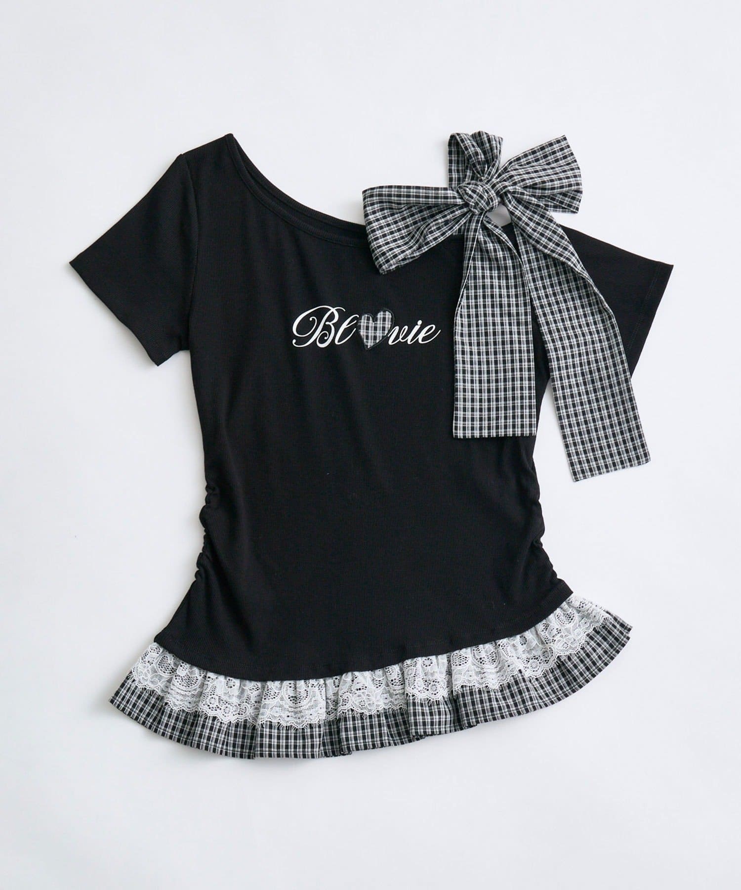 OLIVE des OLIVE(オリーブ デ オリーブ) 肩リボンTシャツ