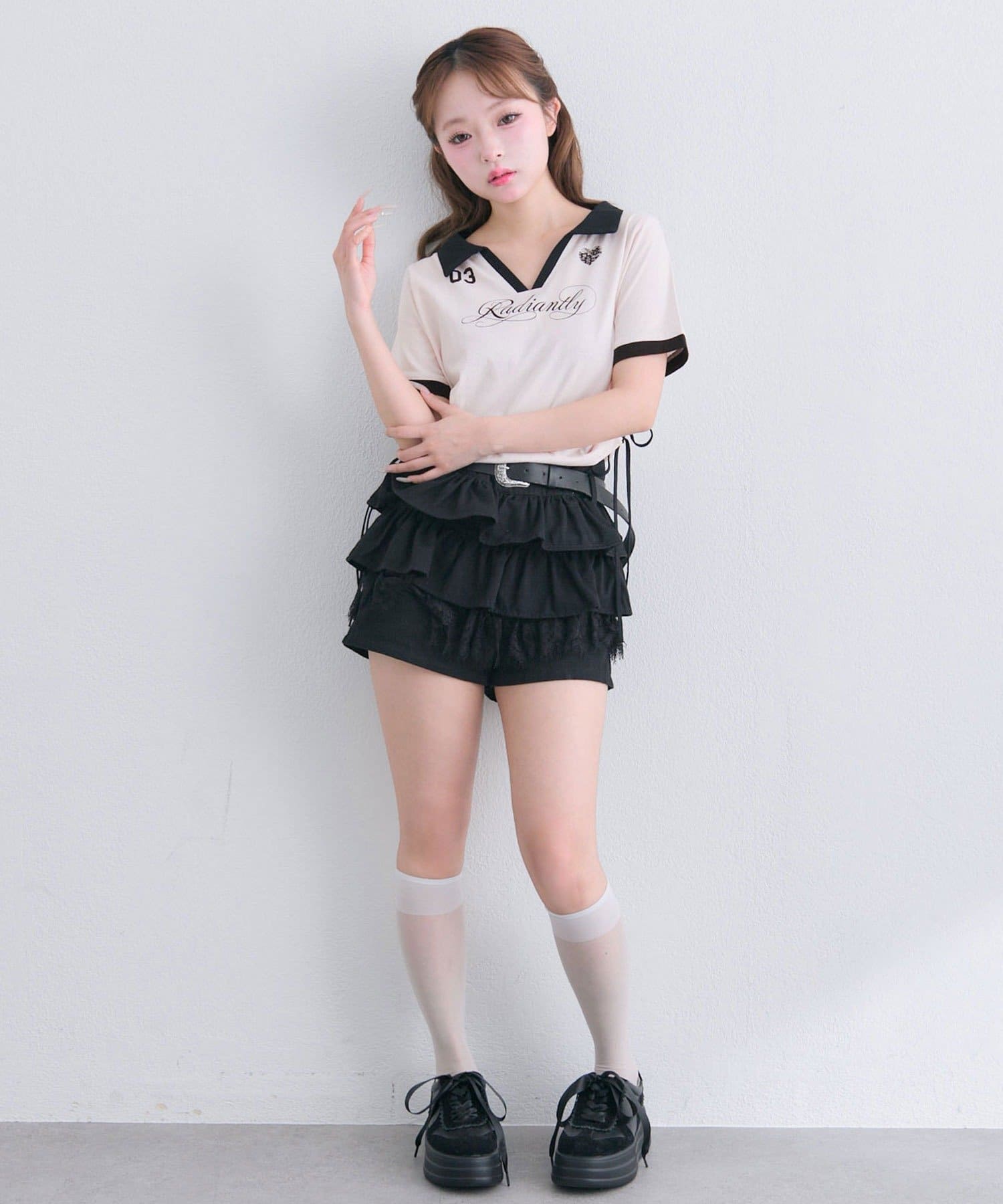 OLIVE des OLIVE(オリーブ デ オリーブ) レーストリムゲームシャツ