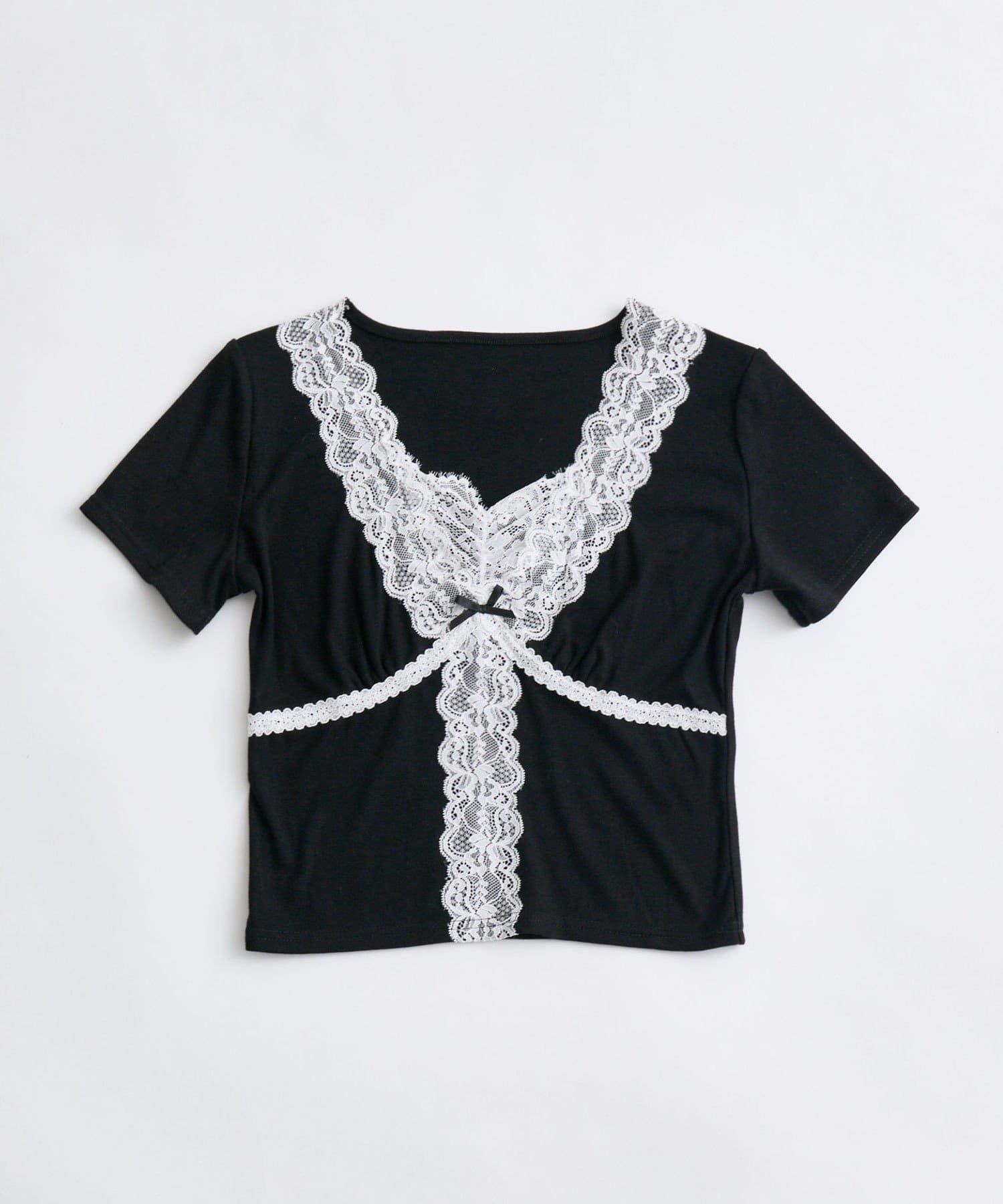 OLIVE des OLIVE(オリーブ デ オリーブ) レース半袖トップス