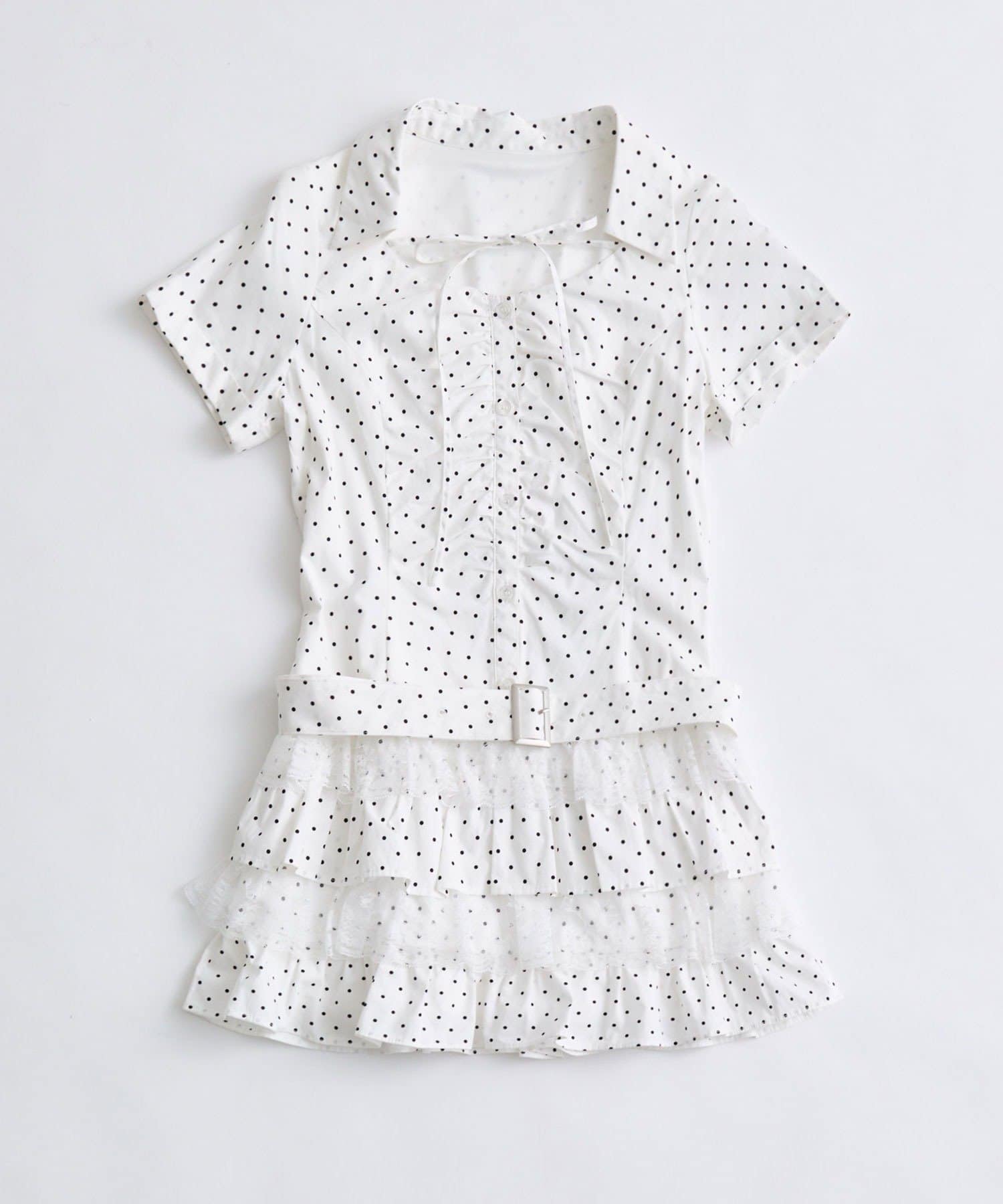 OLIVE des OLIVE(オリーブ デ オリーブ) ティアードシャツワンピ