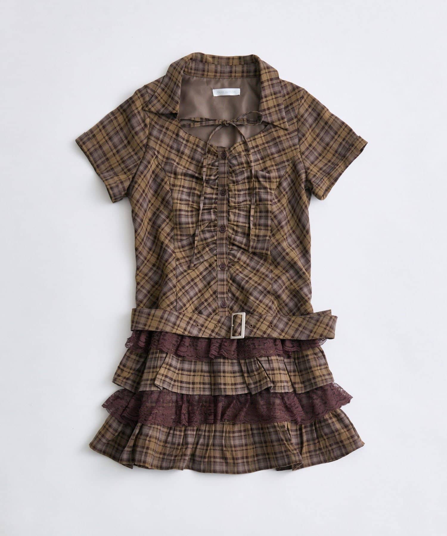 OLIVE des OLIVE(オリーブ デ オリーブ) ティアードシャツワンピ