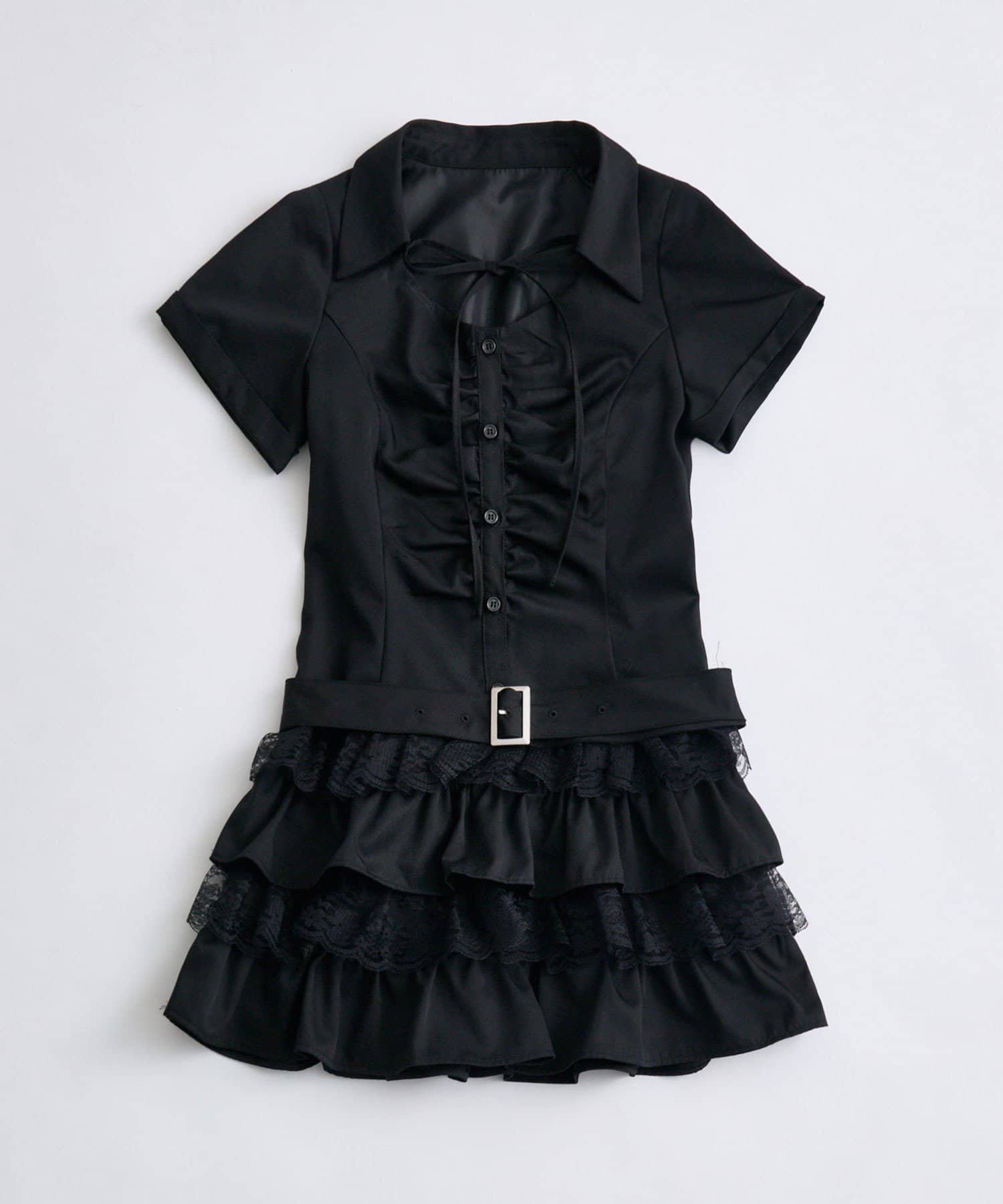 OLIVE des OLIVE(オリーブ デ オリーブ) ティアードシャツワンピ