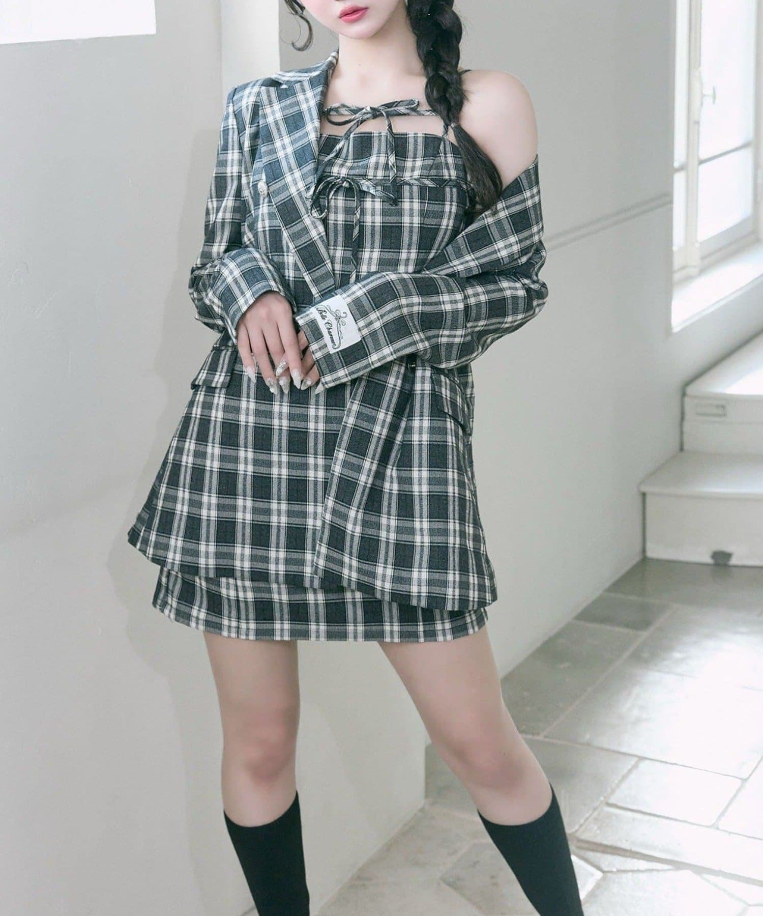 NICE CLAUP / OLIVE des OLIVE OUTLET(ナイスクラップ  / オリーブ デ オリーブ アウトレット) 【Belle Charme】スリムラインロングテーラードジャケット