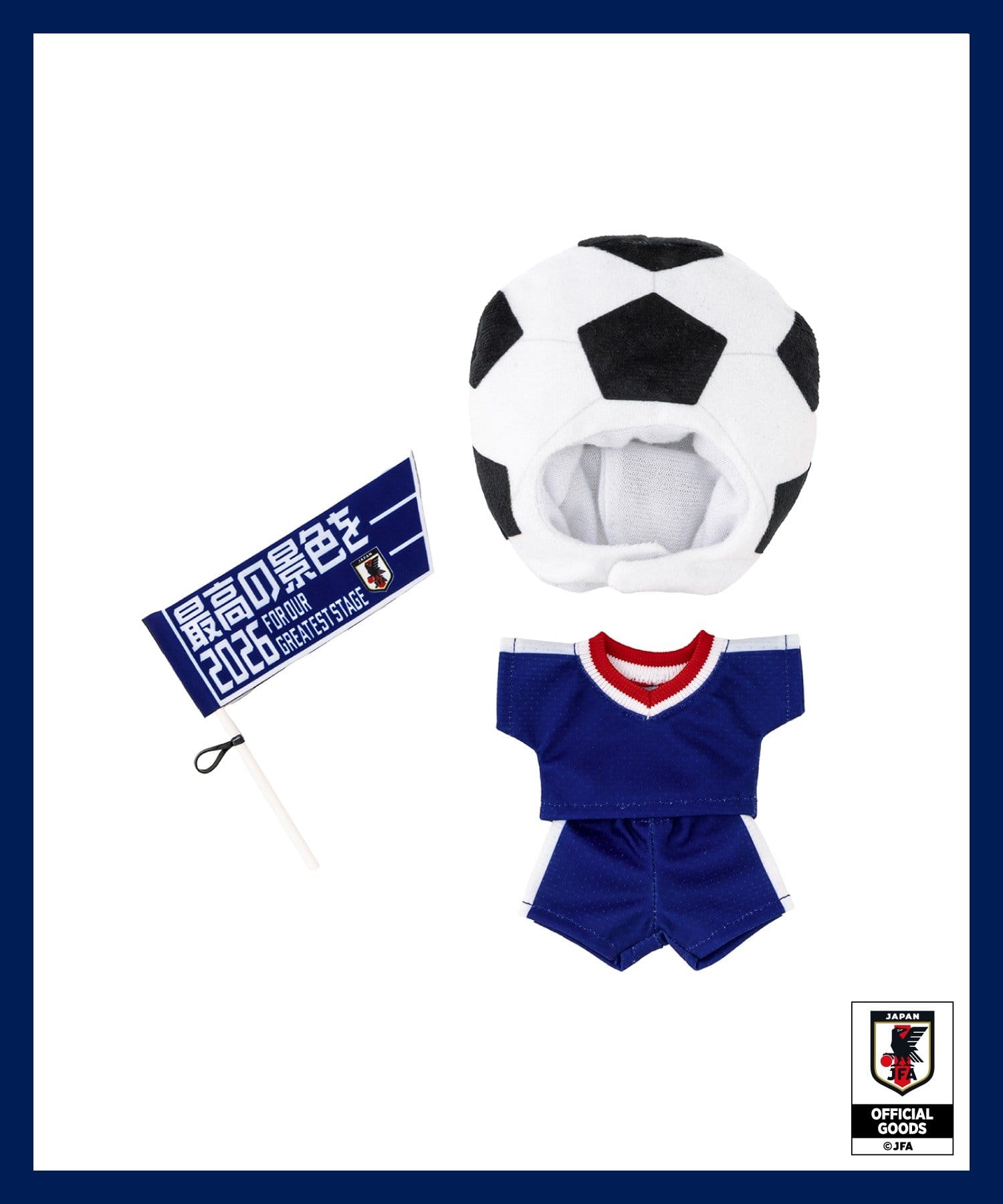 3COINS(スリーコインズ) ぬい服：Mサッカー日本代表ver.