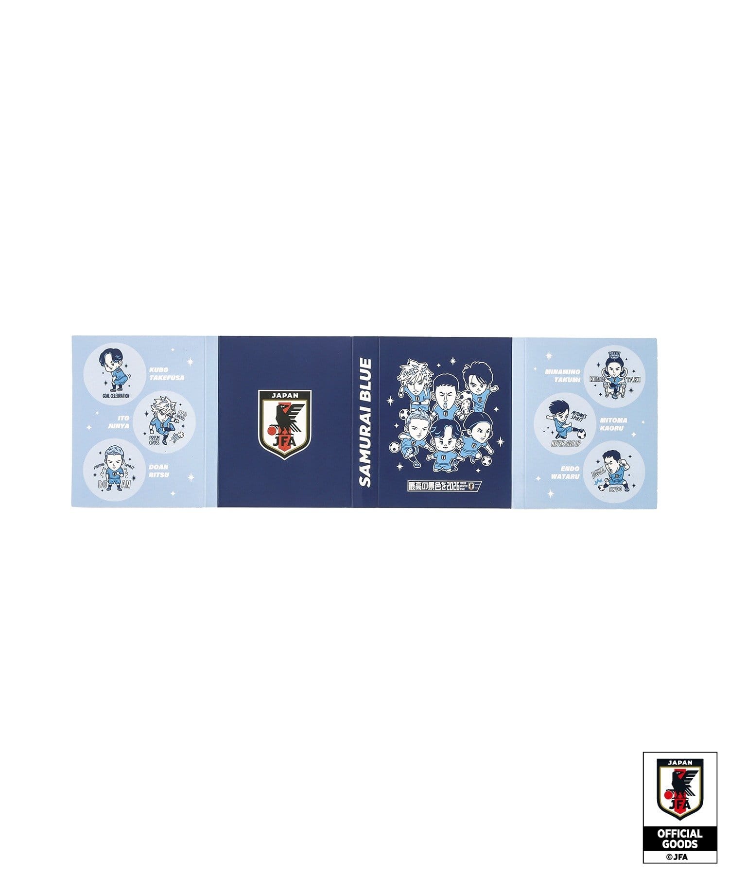 3COINS(スリーコインズ) BOOK型付箋サッカー日本代表ver.