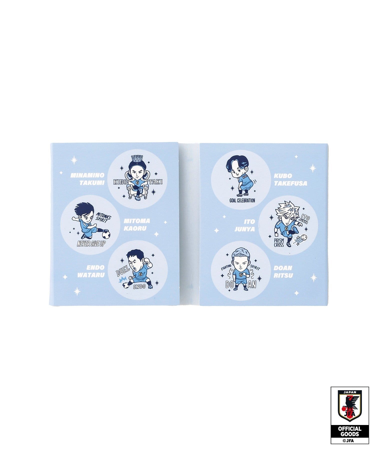 3COINS(スリーコインズ) BOOK型付箋サッカー日本代表ver.