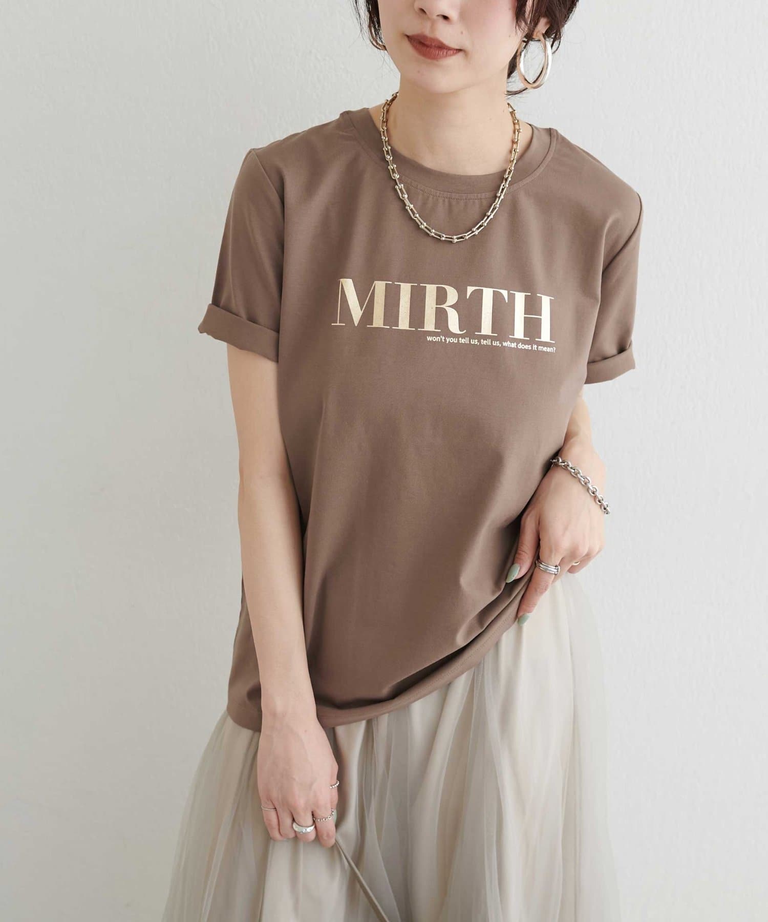 LARUTA(ラルータ) シルケットロゴTシャツ