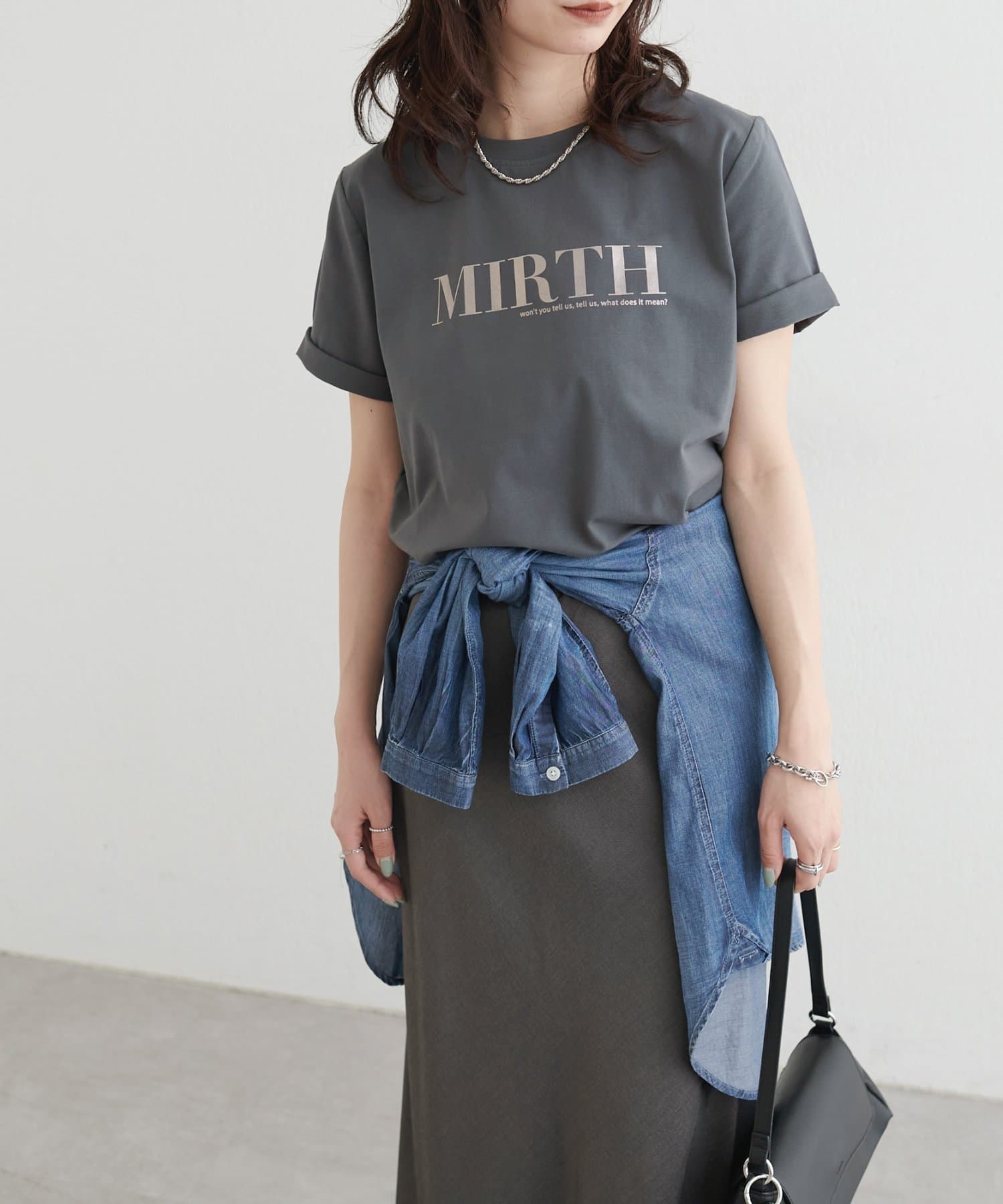 LARUTA(ラルータ) シルケットロゴTシャツ