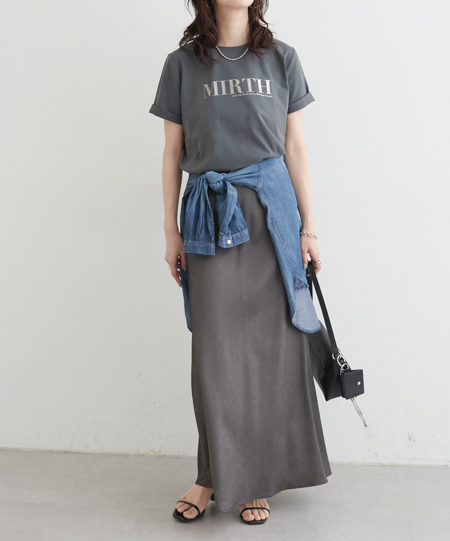 LARUTA(ラルータ) シルケットロゴTシャツ