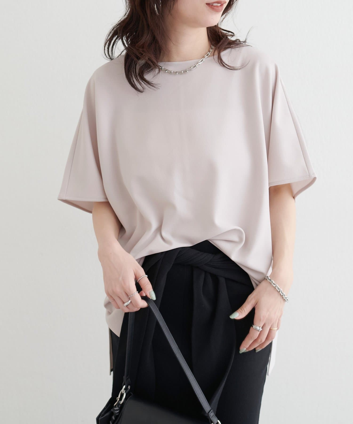 LARUTA(ラルータ) カットジョーゼットショルダープルオーバー