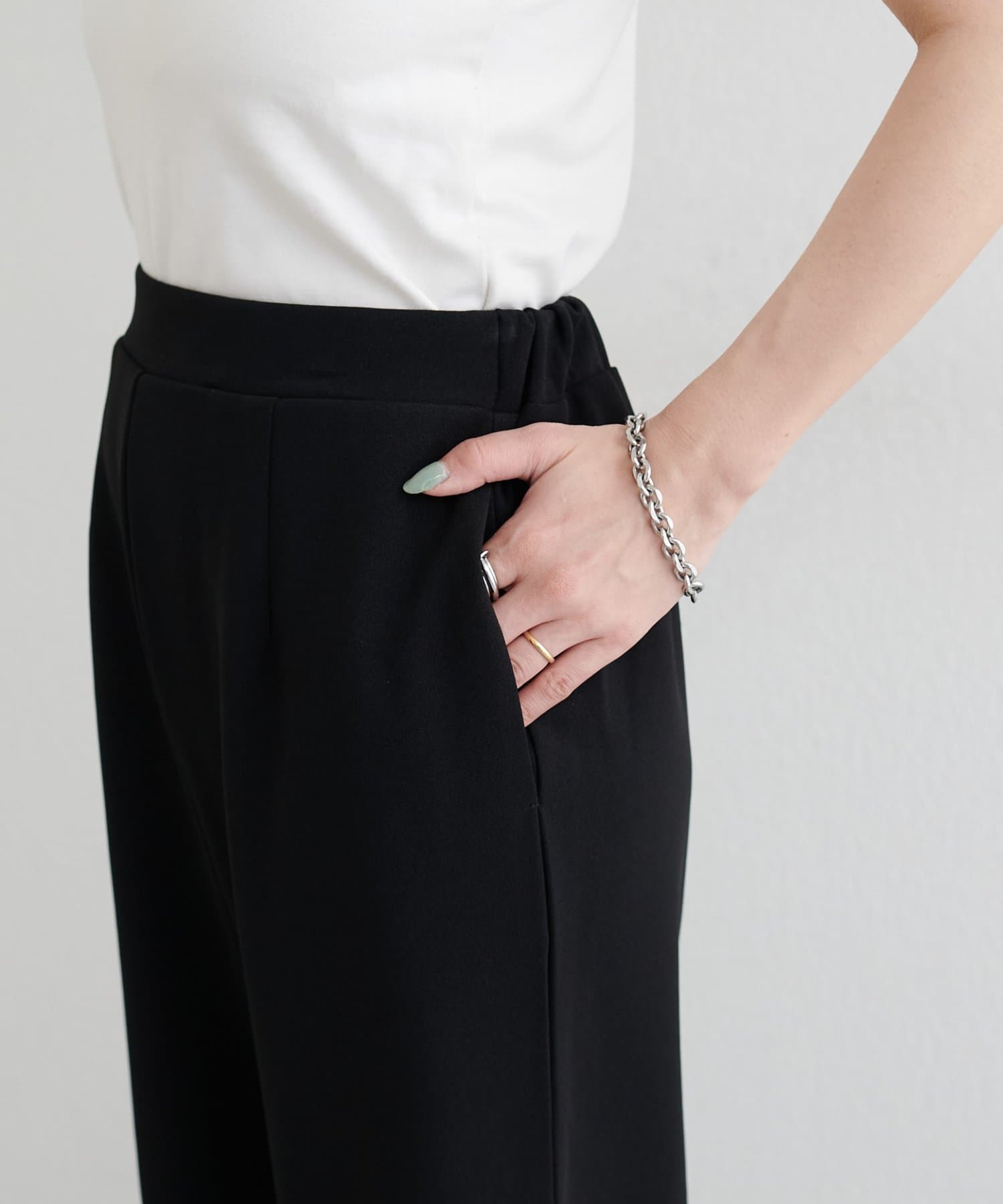 LARUTA(ラルータ) カットジョーゼットイージーパンツ