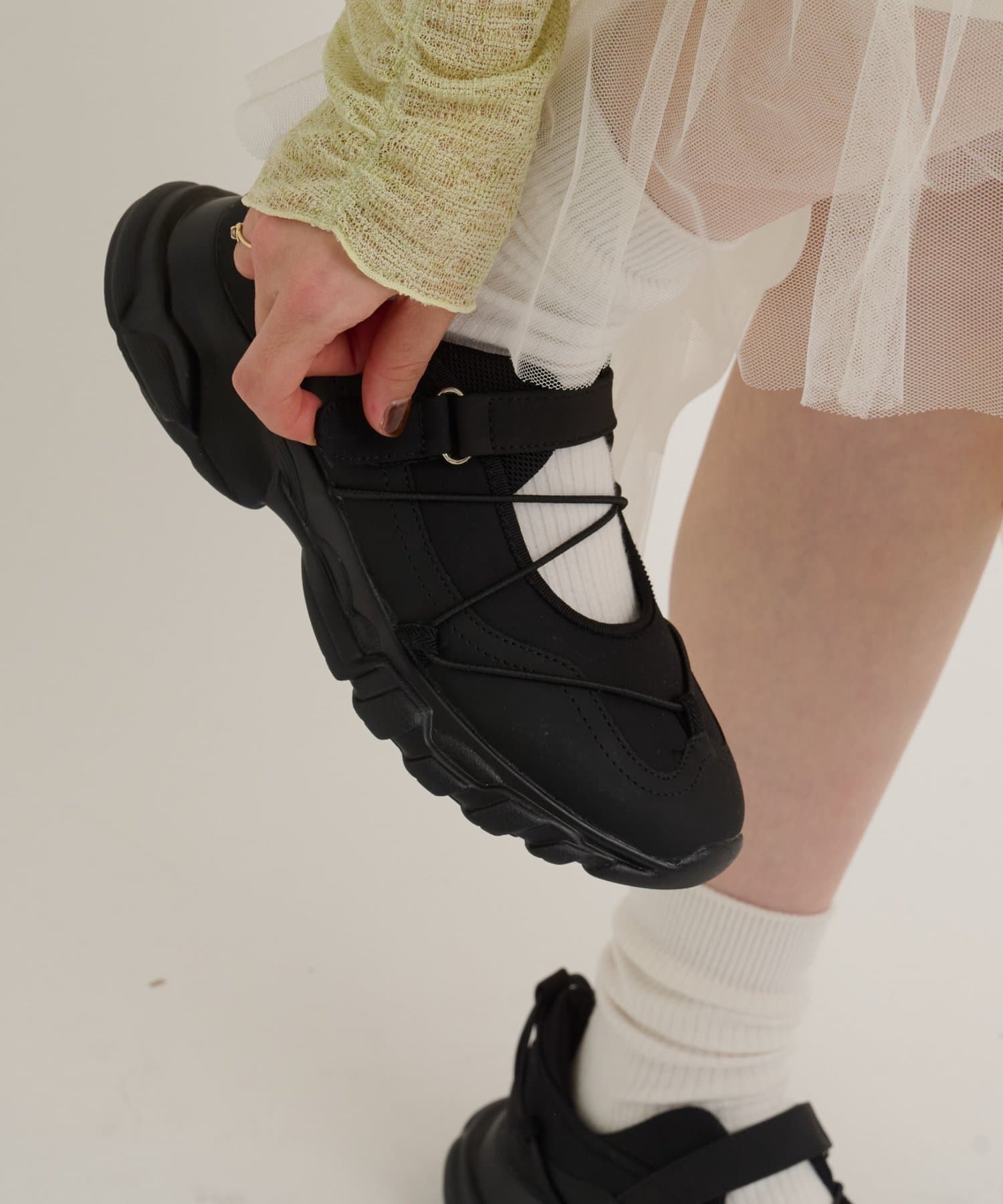 w closet(ダブルクローゼット) レースアップスニーカー