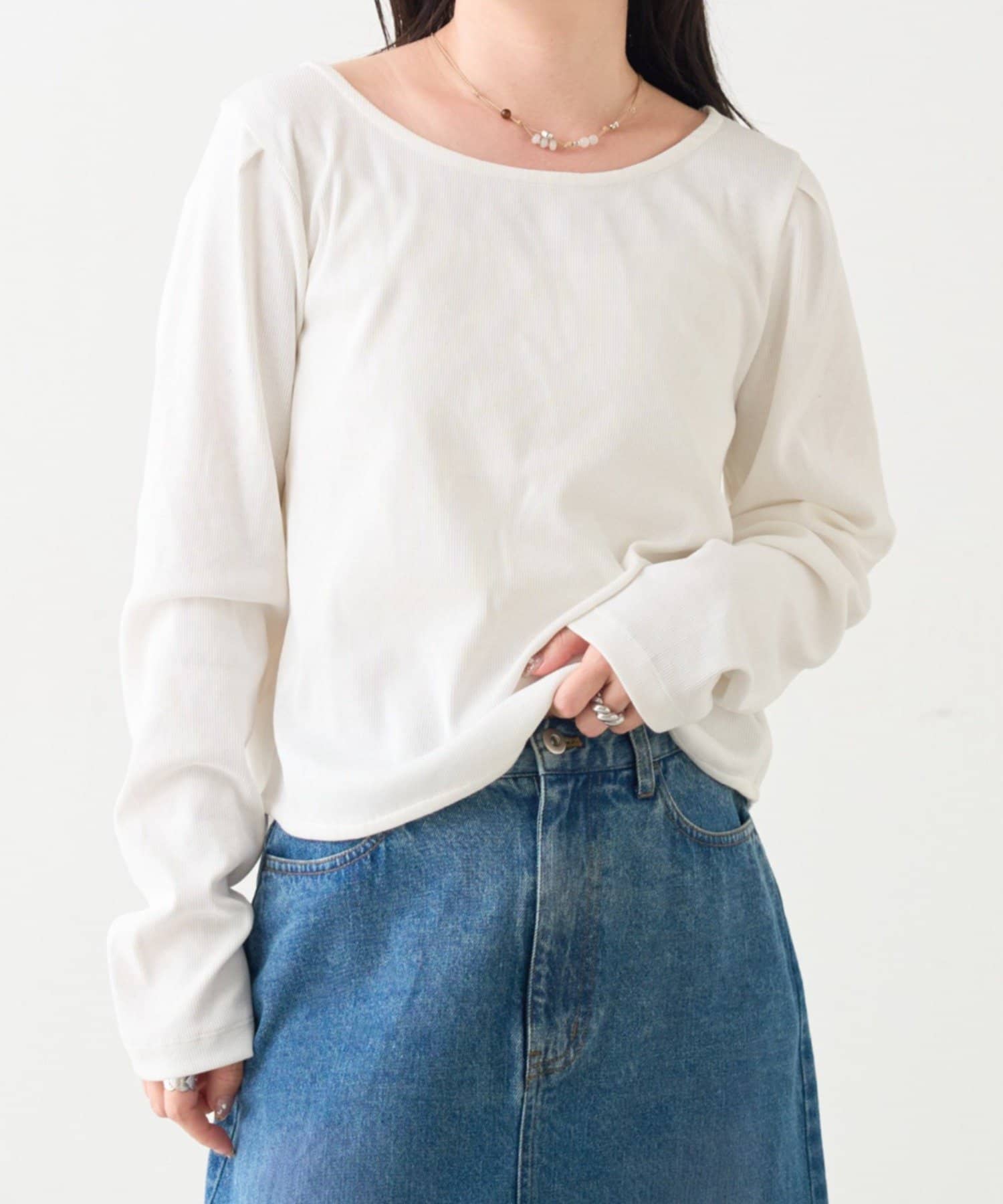 Kastane(カスタネ) B バックロゴベーシックロンTEE