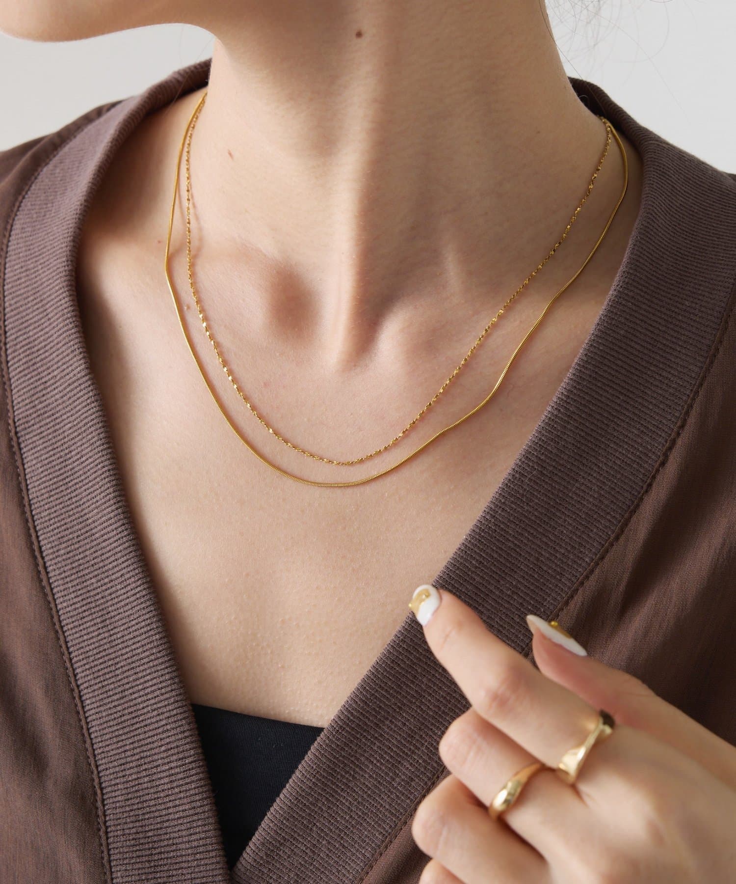 COLLAGE GALLARDAGALANTE(コラージュ ガリャルダガランテ) 【PAPILLONNER/パピヨネ】レイヤードステンレスネックレス