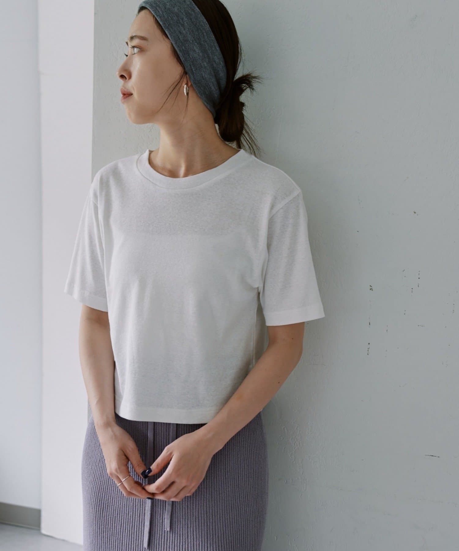 SHENERY(シーナリー) スラブコットンチビTee