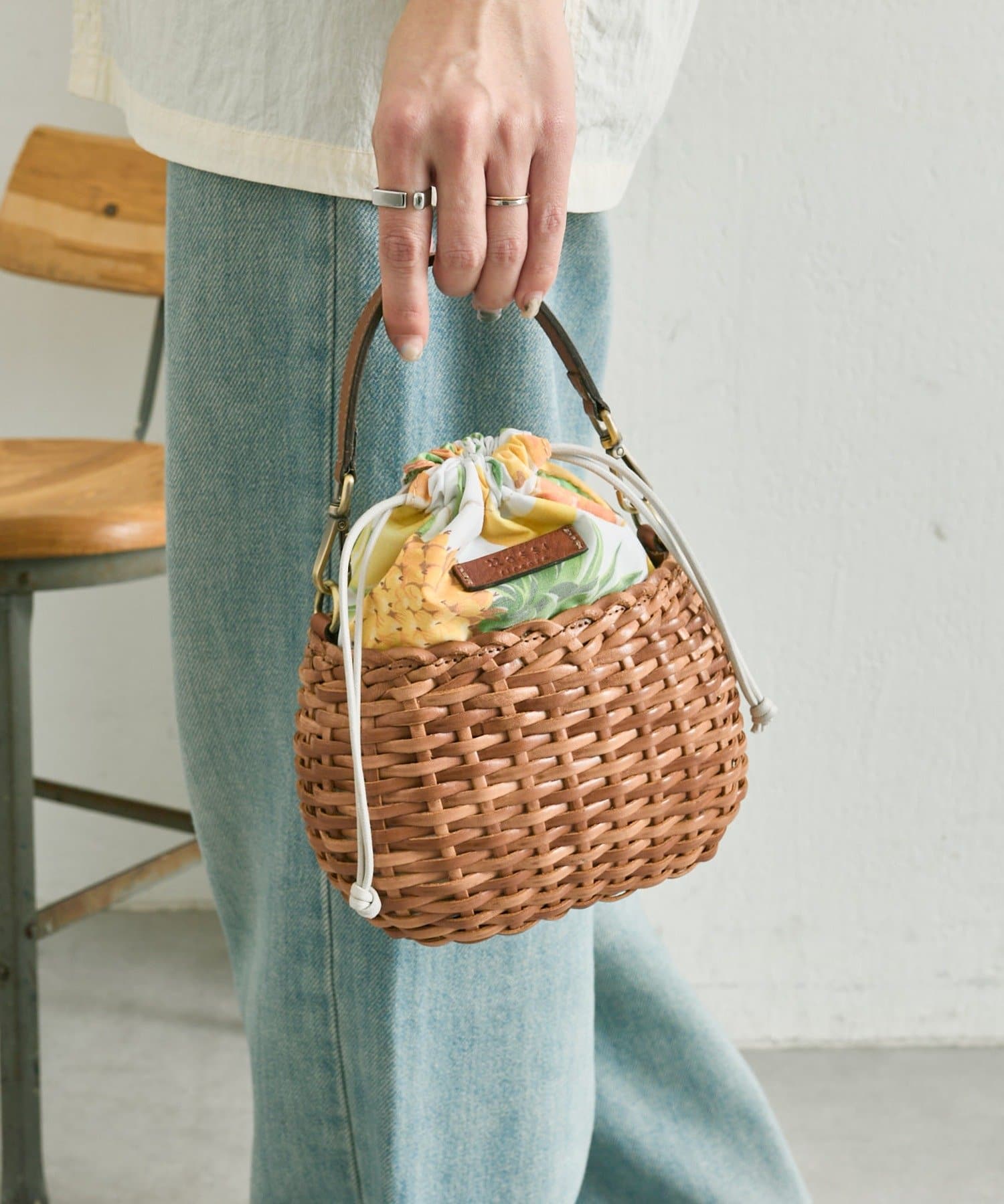 ear PAPILLONNER(イア パピヨネ) 【Bruno Rossi（ブルーノロッシ）】ear別注フルーツ柄ミニバッグ