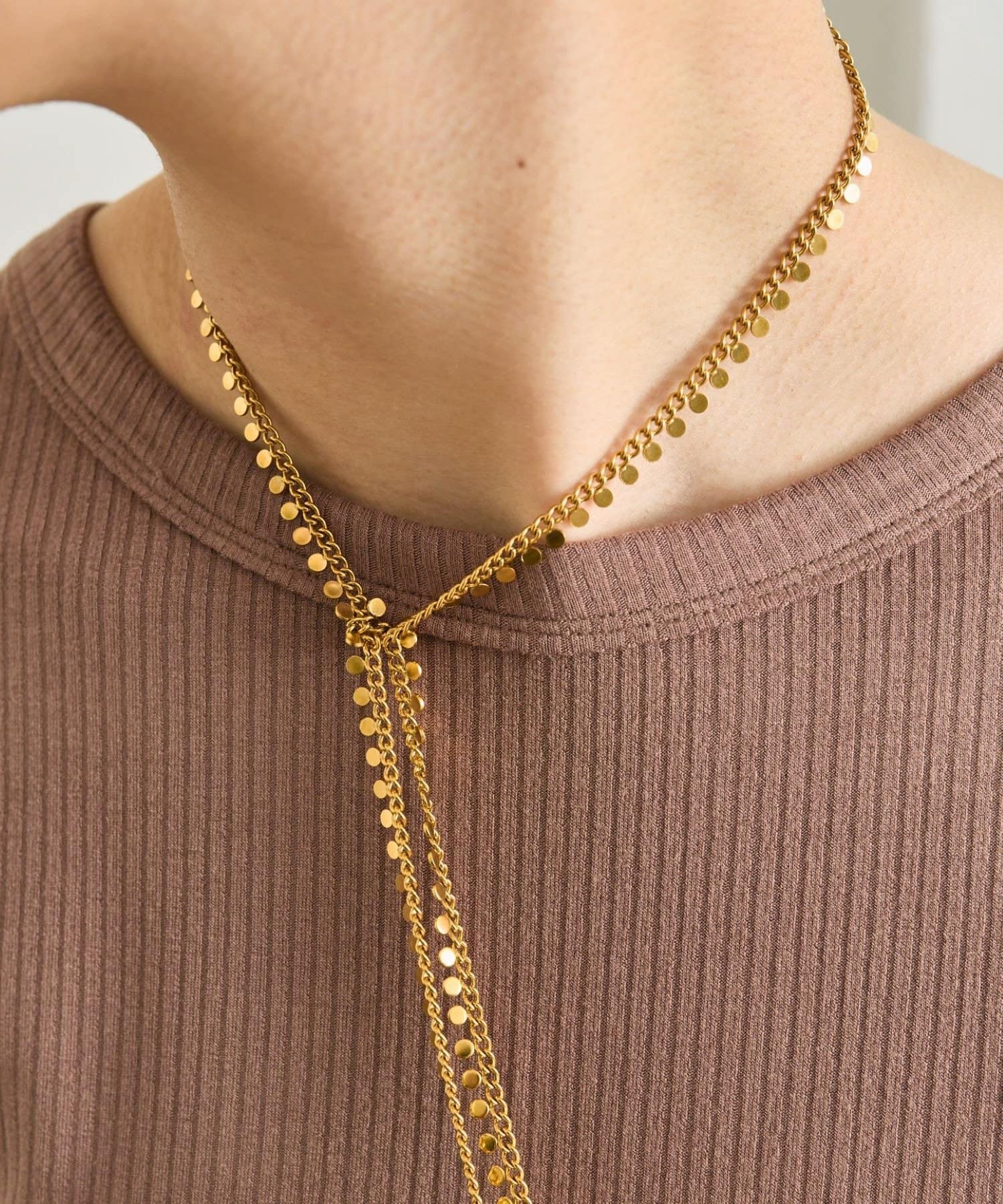 ear PAPILLONNER(イア パピヨネ) 【ELI ON EAR(エリオンイヤー】メタルパーツネックレス