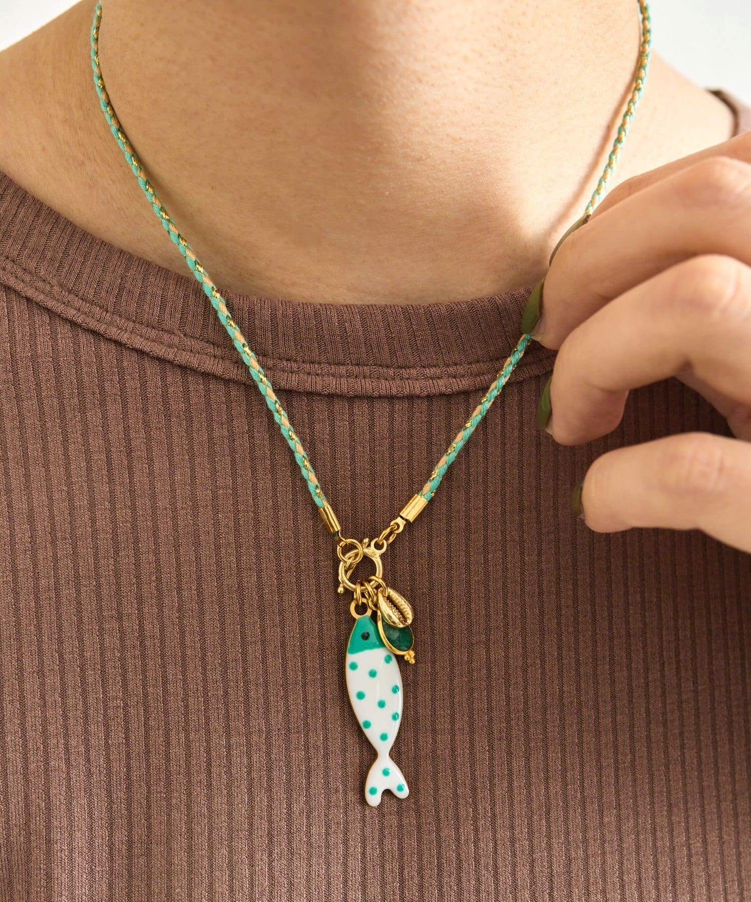 ear PAPILLONNER(イア パピヨネ) 【ELI ON EAR(エリオンイヤー)】フィッシュモチーフネックレス