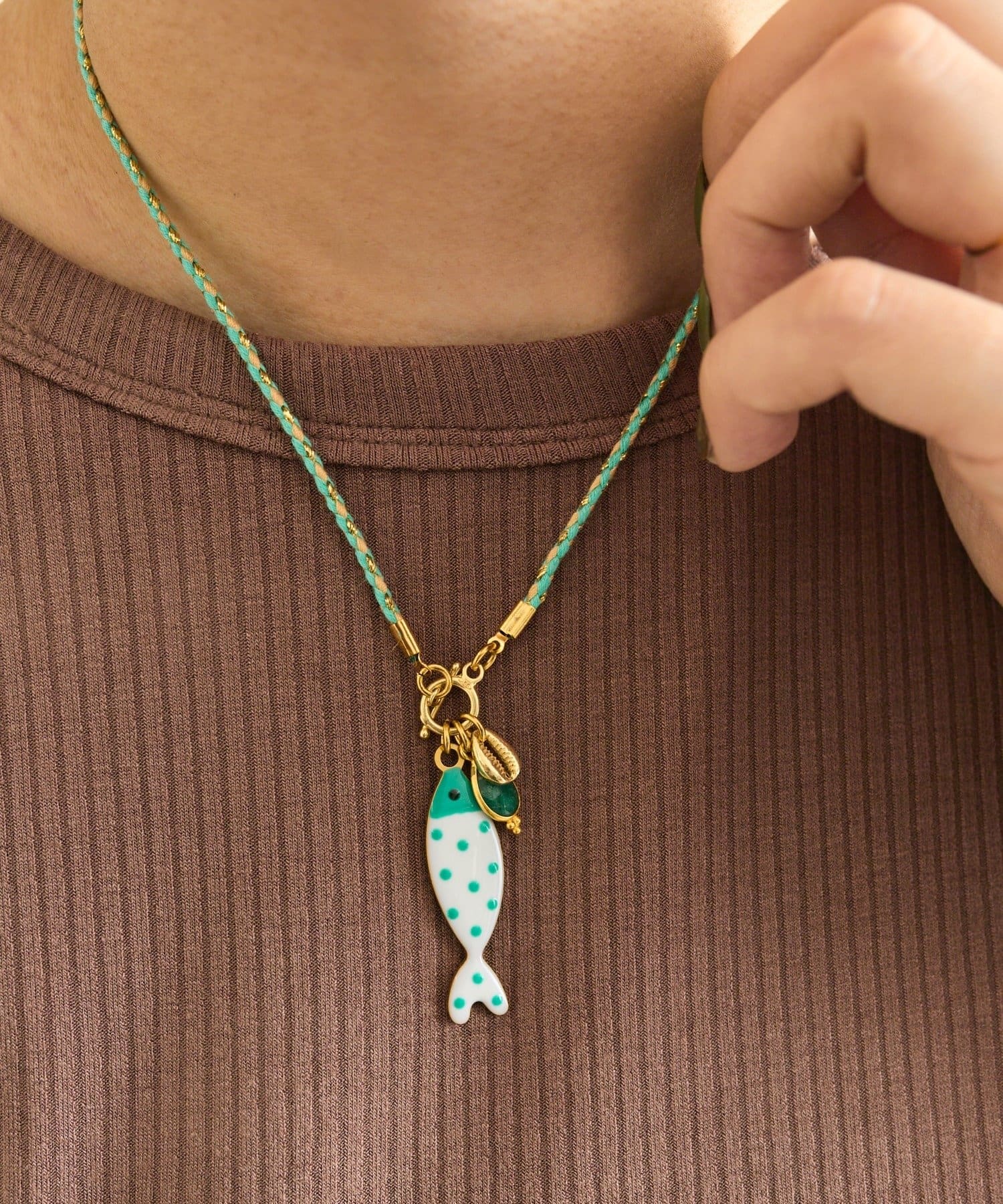 ear PAPILLONNER(イア パピヨネ) 【ELI ON EAR(エリオンイヤー)】フィッシュモチーフネックレス