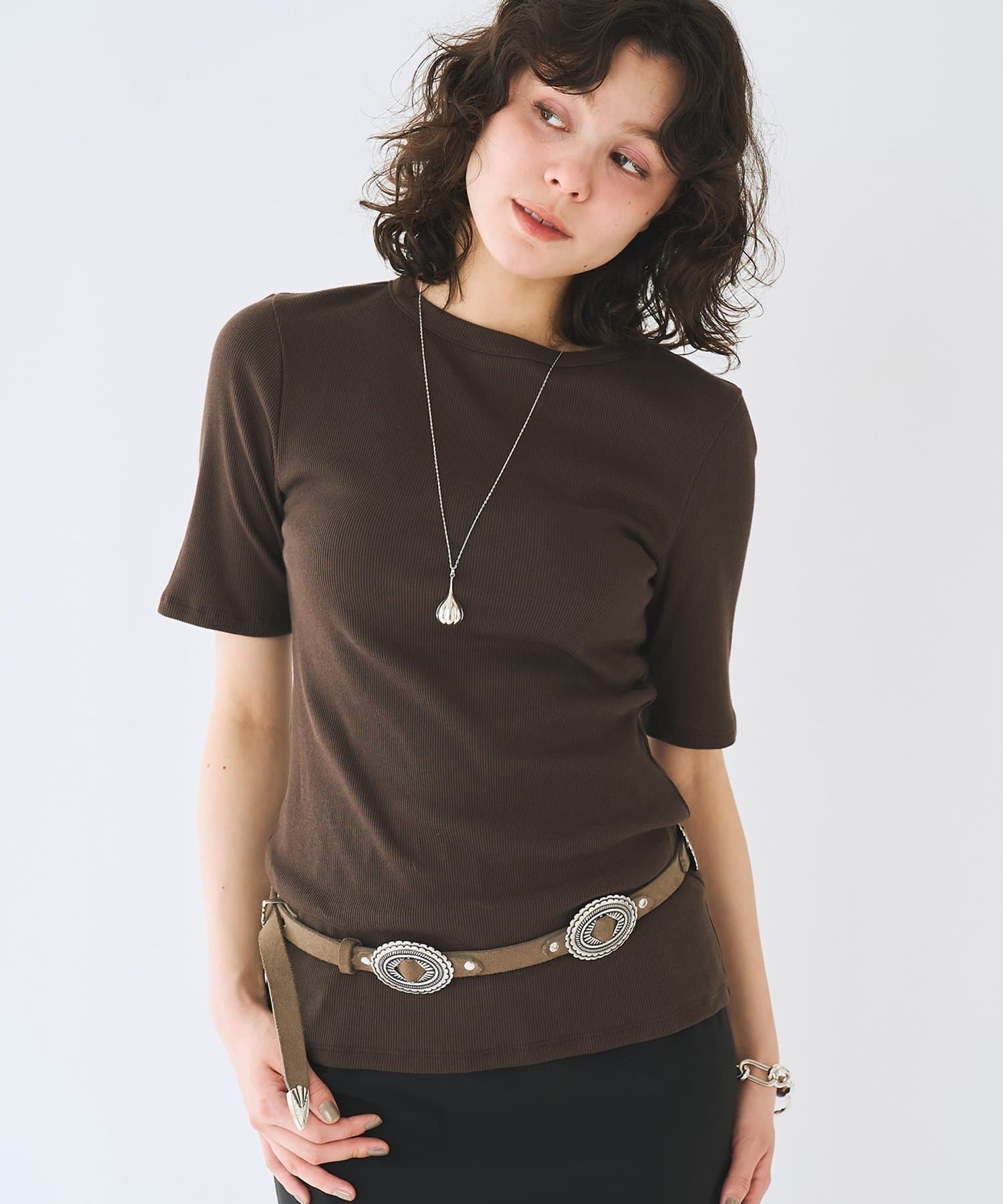 Whim Gazette(ウィム ガゼット) 半袖クルーネックテレコカットソー