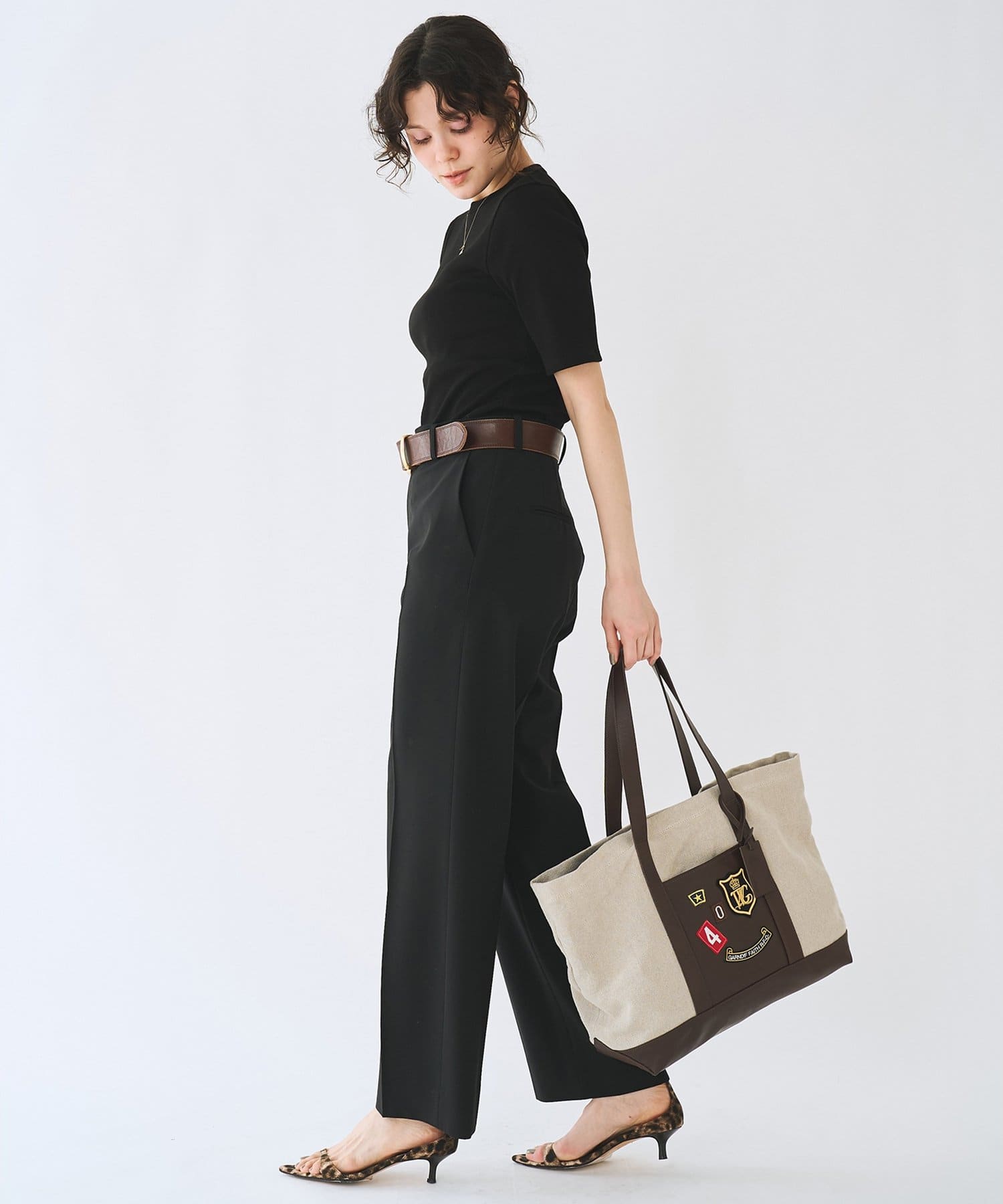 Whim Gazette(ウィム ガゼット) 半袖クルーネックテレコカットソー