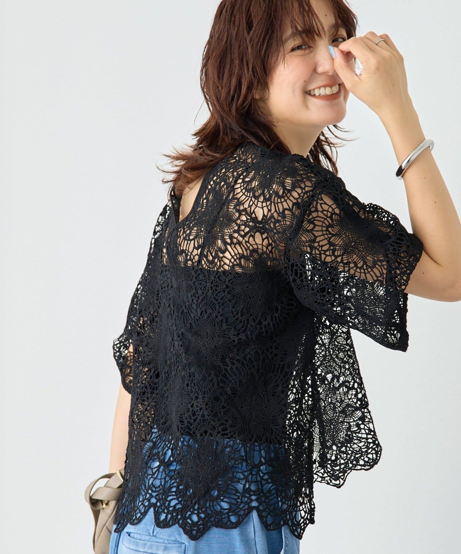 RIVE DROITE(リヴドロワ) 予約【主役級ブラウス】スカラップレースブラウス