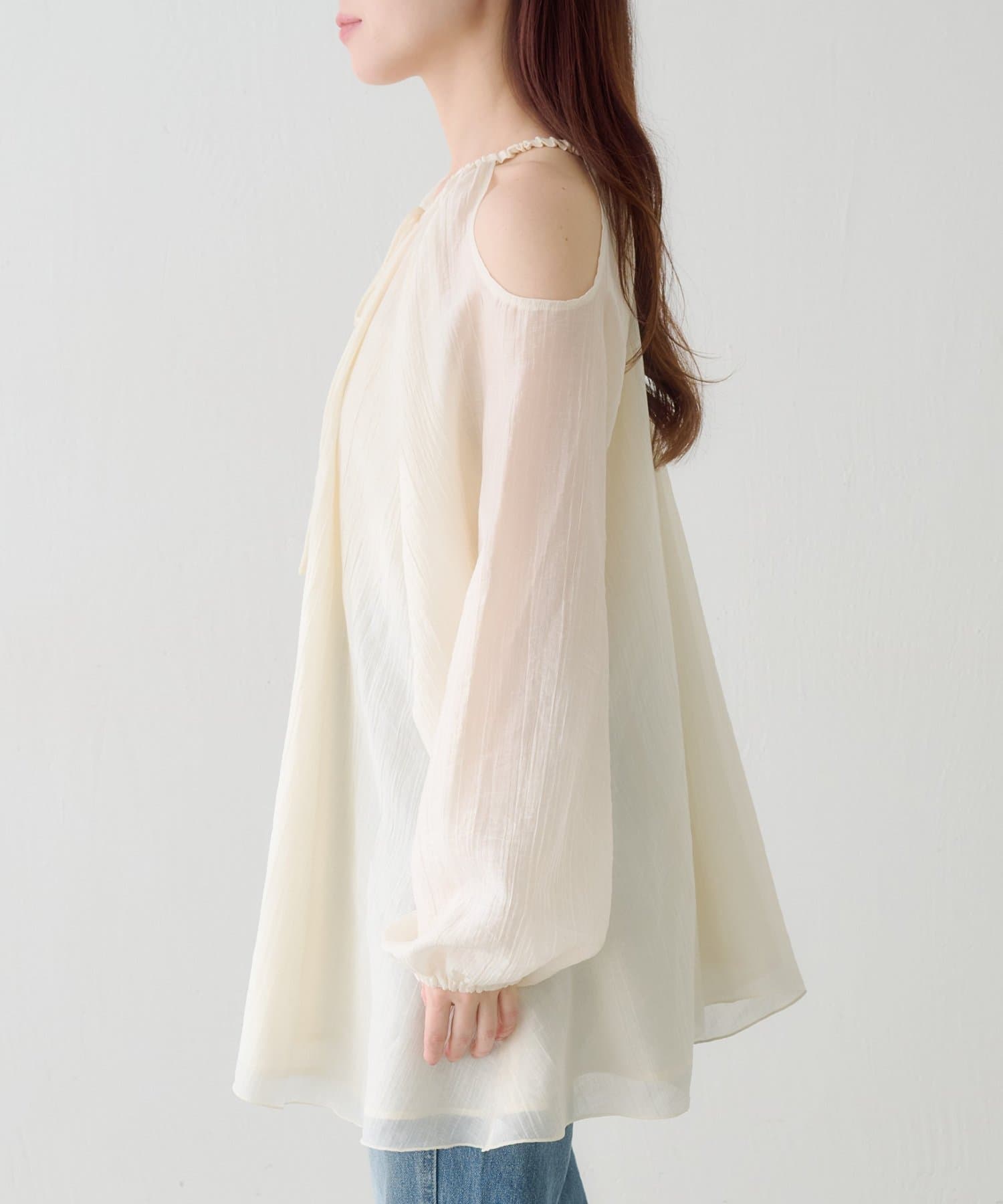 Kastane(カスタネ) 【WEB先行/S.Lサイズ展開】カットアウトブラウス