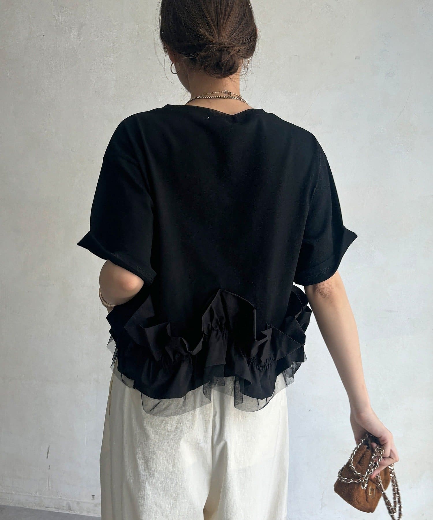 DOUDOU(ドゥドゥ) 【WEB限定】裾フリルTEE