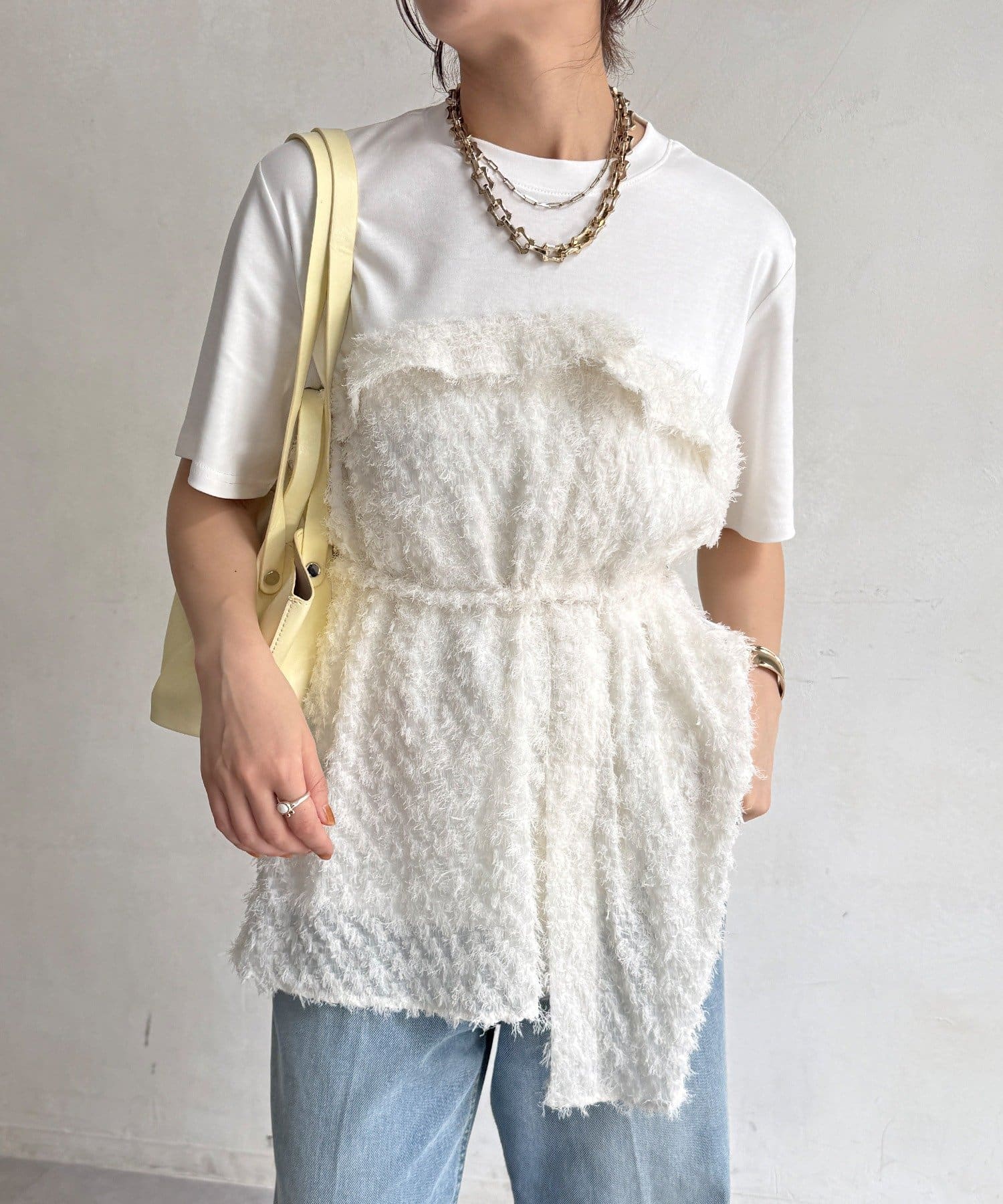 DOUDOU(ドゥドゥ) 【WEB限定】レイヤード風ビスチェTEE