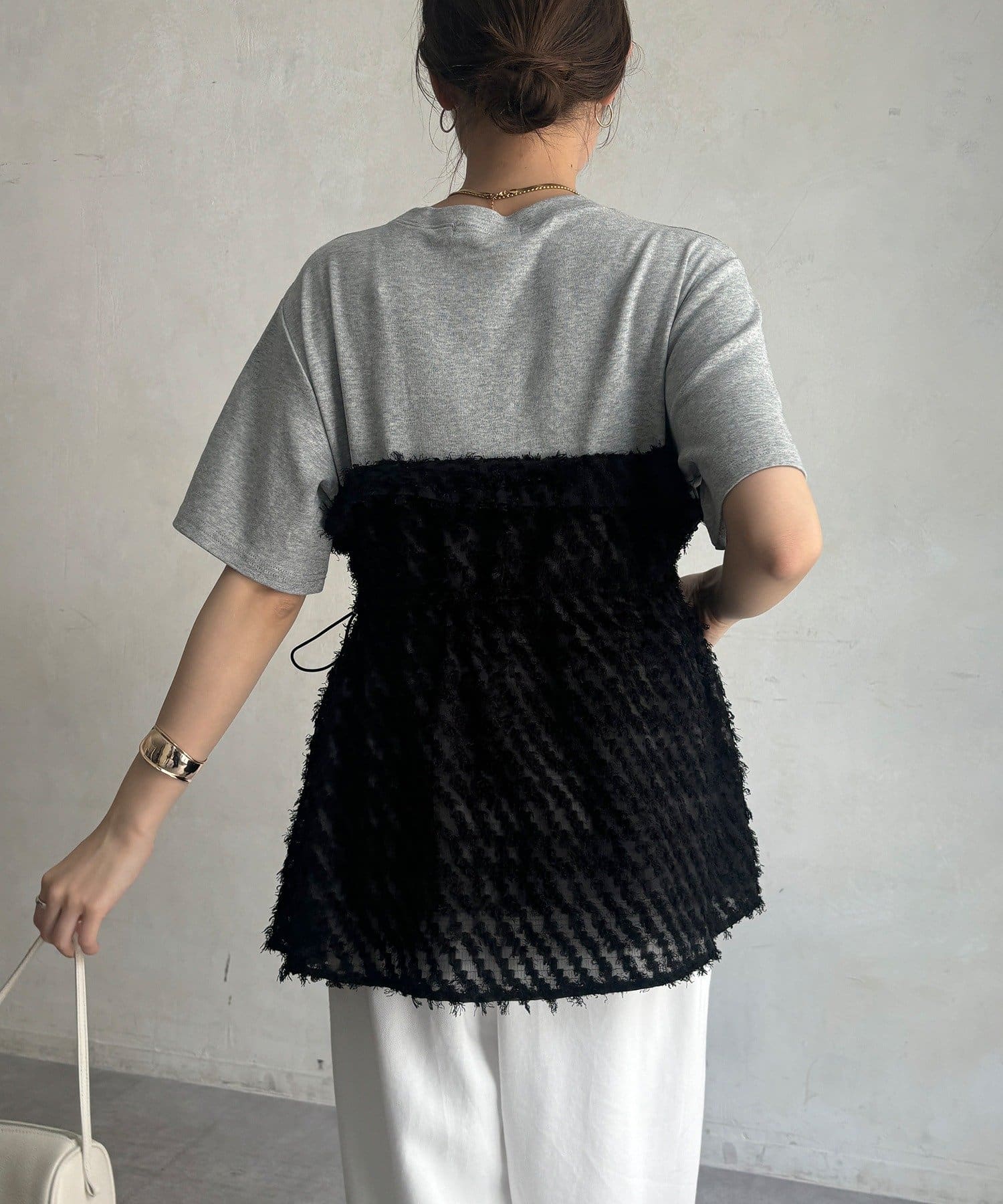 DOUDOU(ドゥドゥ) 【WEB限定】レイヤード風ビスチェTEE