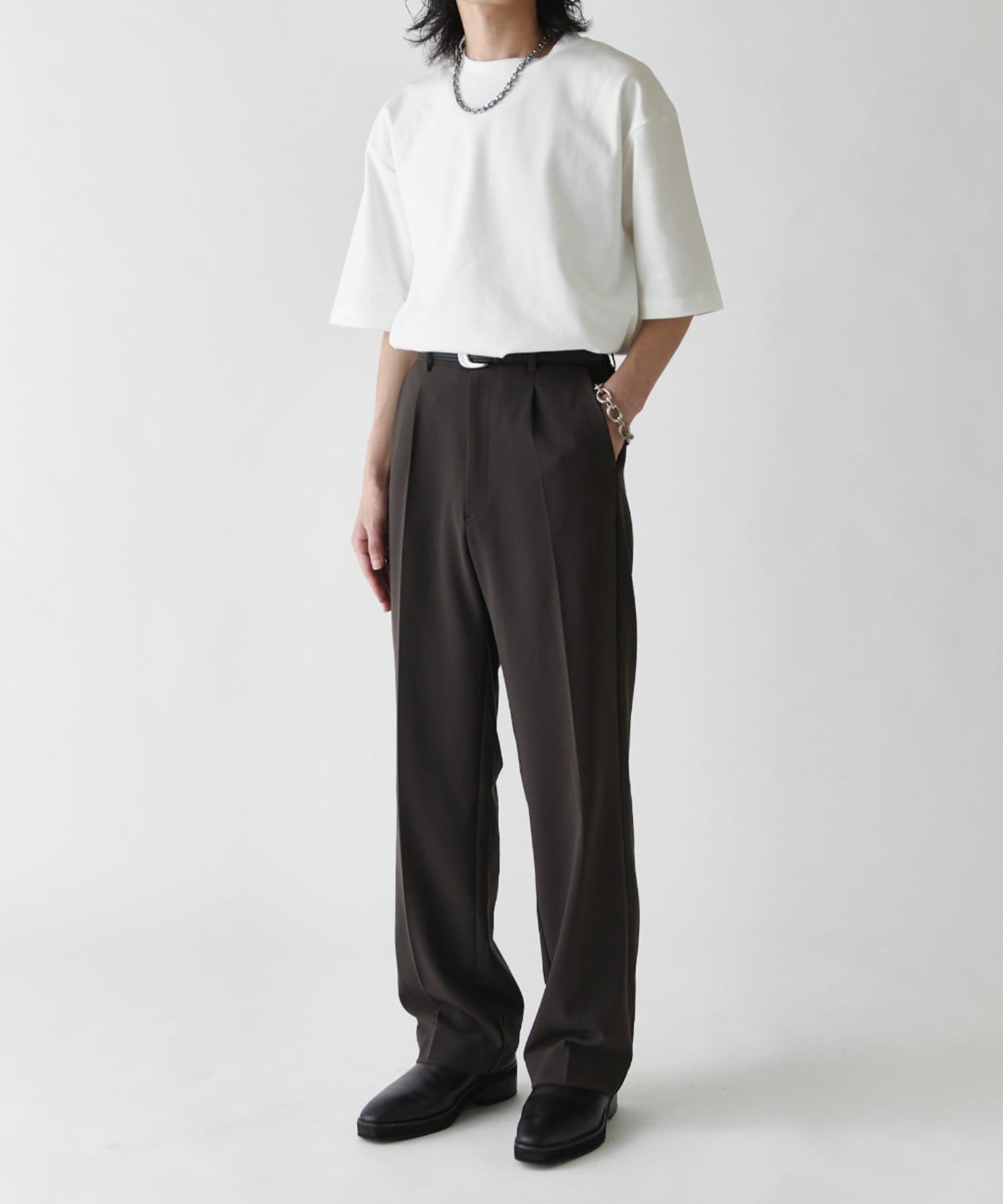 Lui's(ルイス) ダブルクロスベーシックストレートパンツ