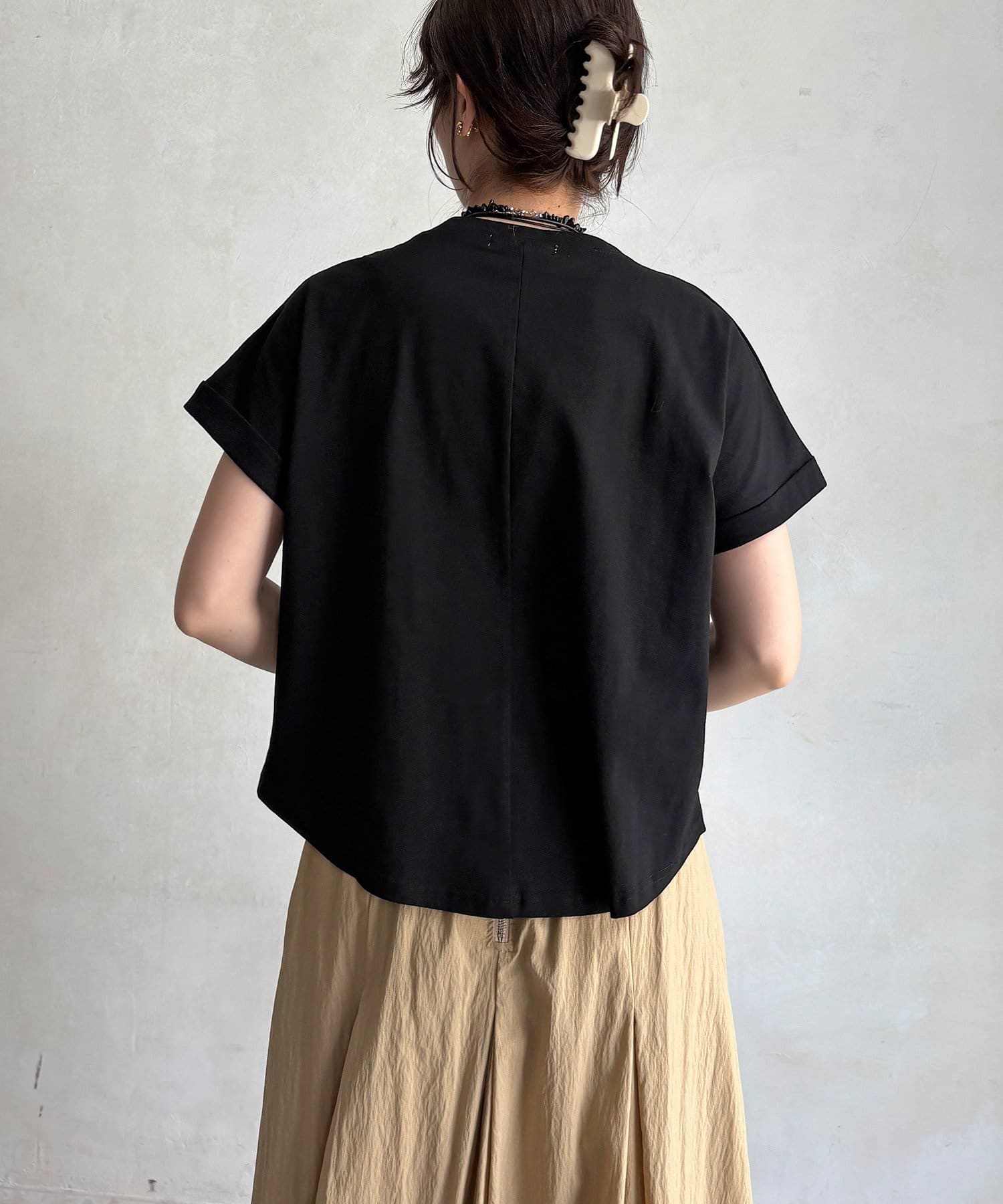 DOUDOU(ドゥドゥ) 【WEB限定】ワンポイントビジューTEE