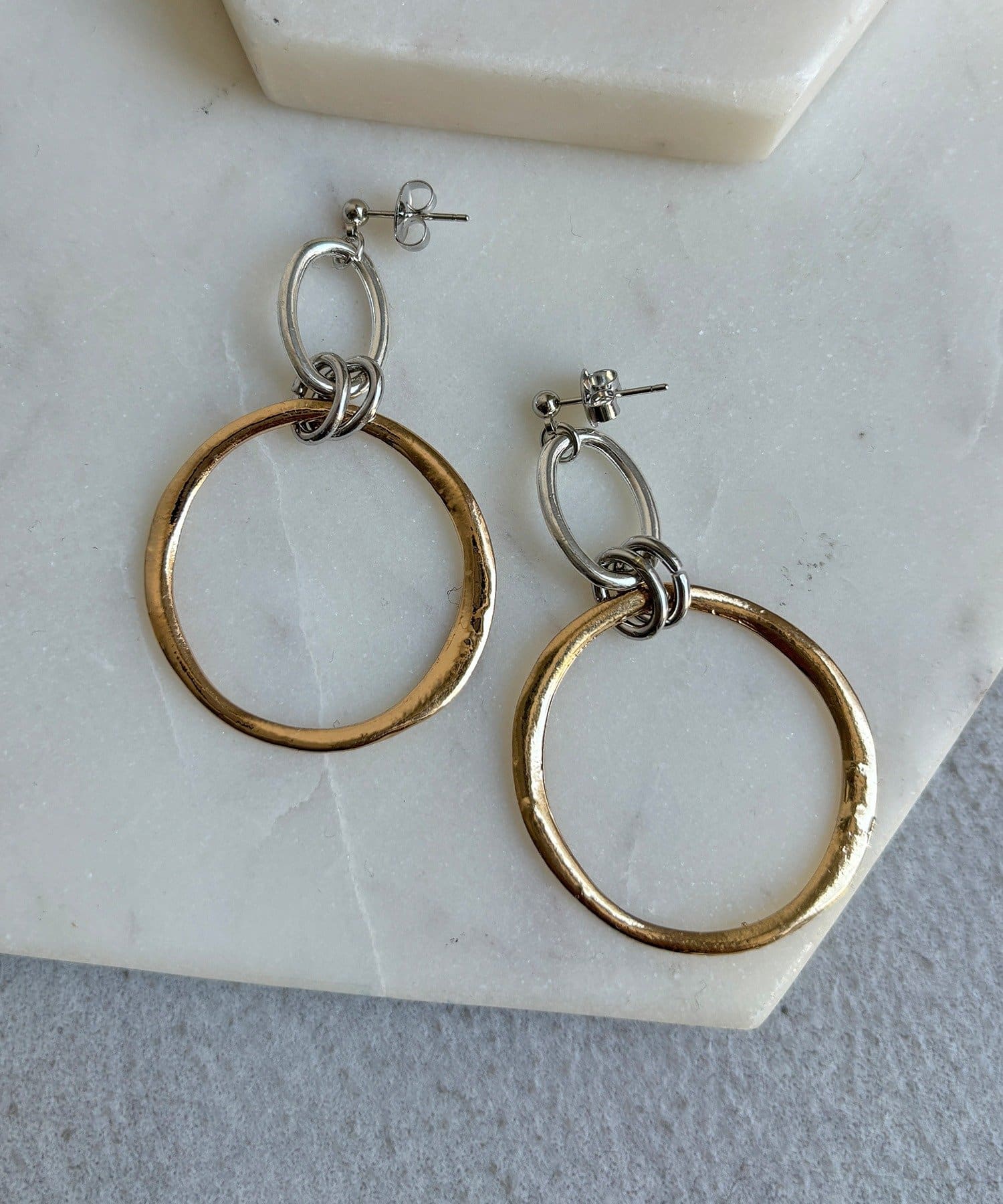 DOUDOU(ドゥドゥ) 【WEB限定】Two Tone Ringピアス