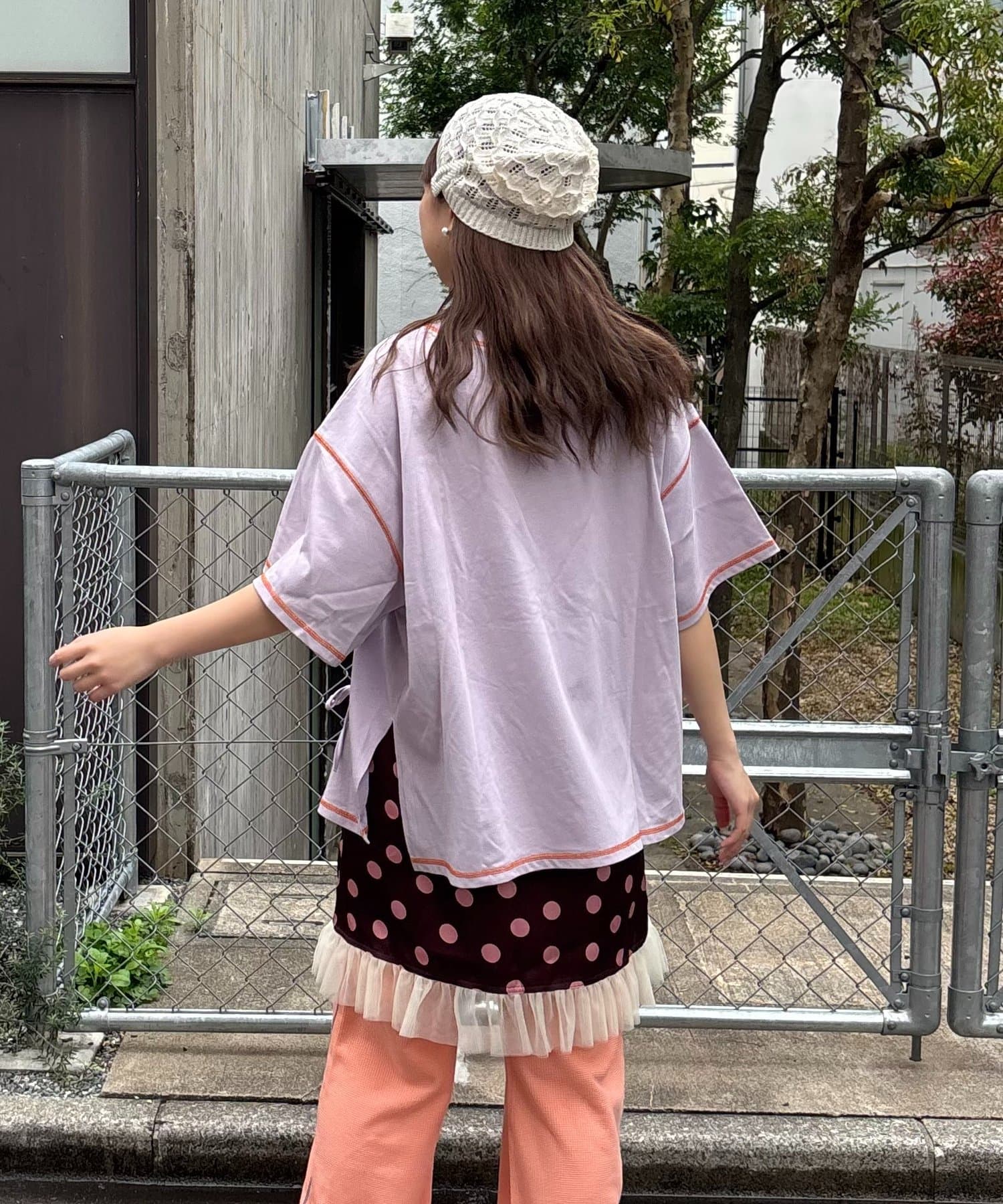 CIAOPANIC TYPY(チャオパニックティピー) 【HELLO.SANFRANCISCO/ハローサンフランシスコ】タックリボンプリント半袖TEE