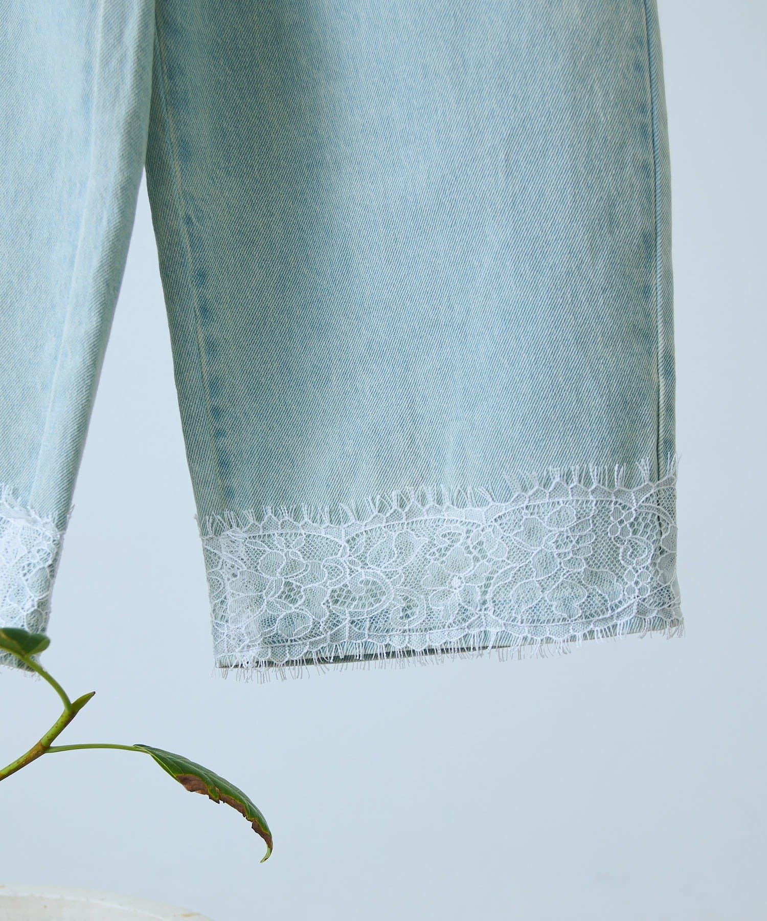 CIAOPANIC TYPY(チャオパニックティピー) 【KIDS】裾レース切替ワイドデニム