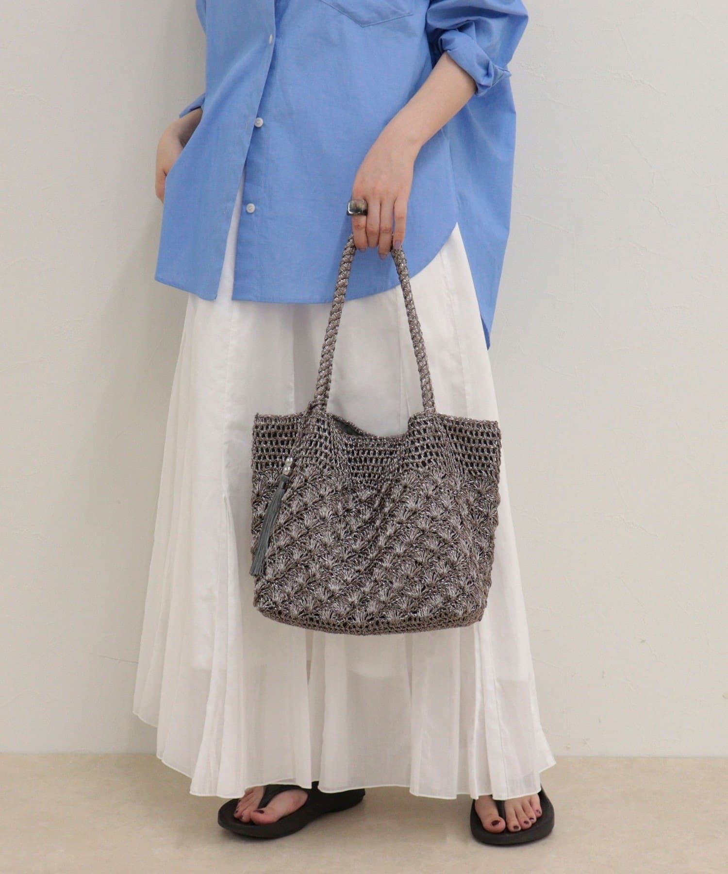 FREDY & GLOSTER(フレディ アンド グロスター) メタルコードタッセルトートバッグ