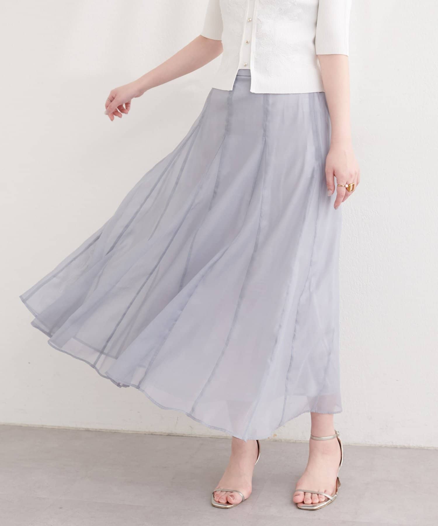 natural couture(ナチュラルクチュール) シアープリントスカート