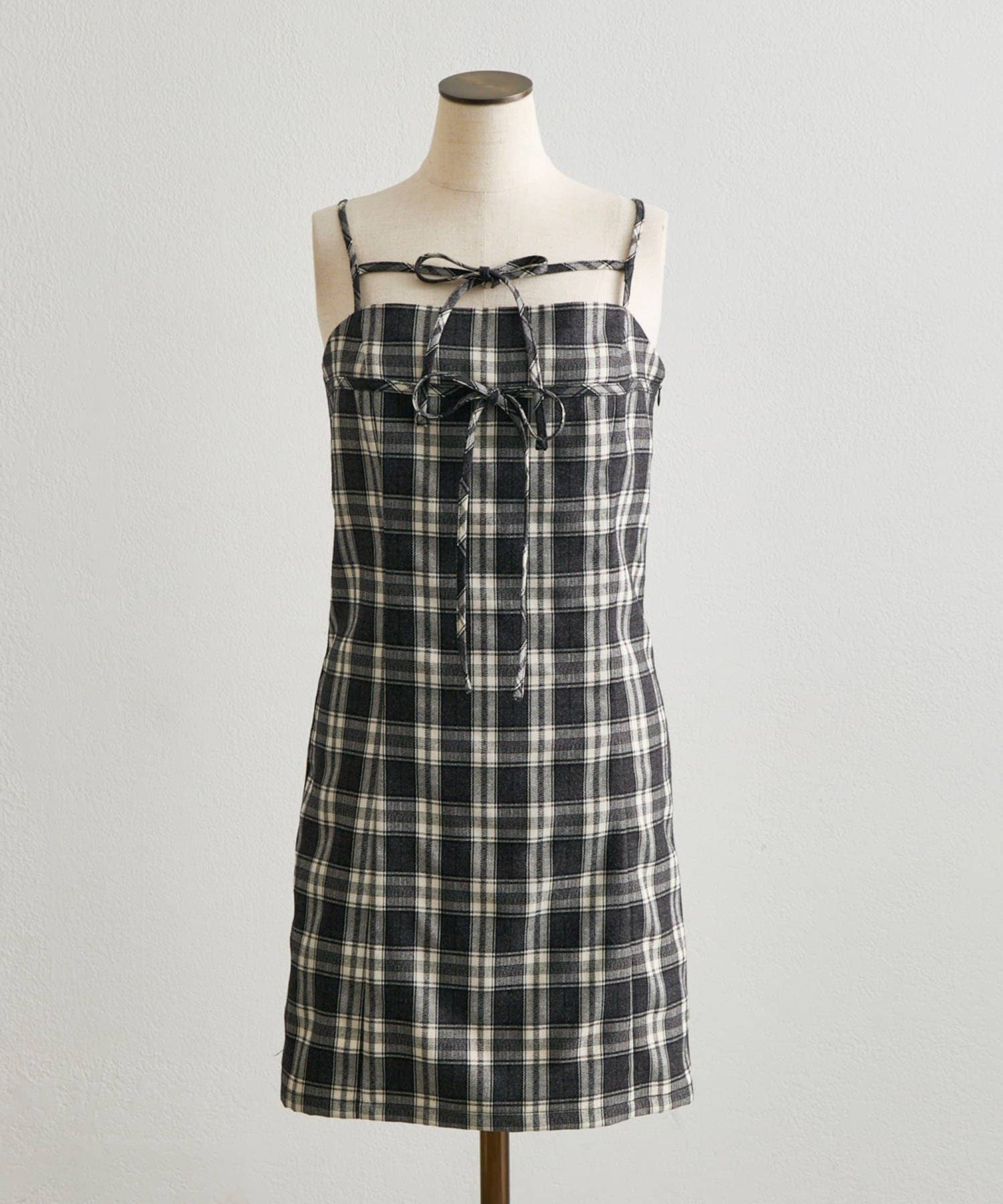 NICE CLAUP / OLIVE des OLIVE OUTLET(ナイスクラップ  / オリーブ デ オリーブ アウトレット) 【Belle Charme】ツインリボンキャミワンピース