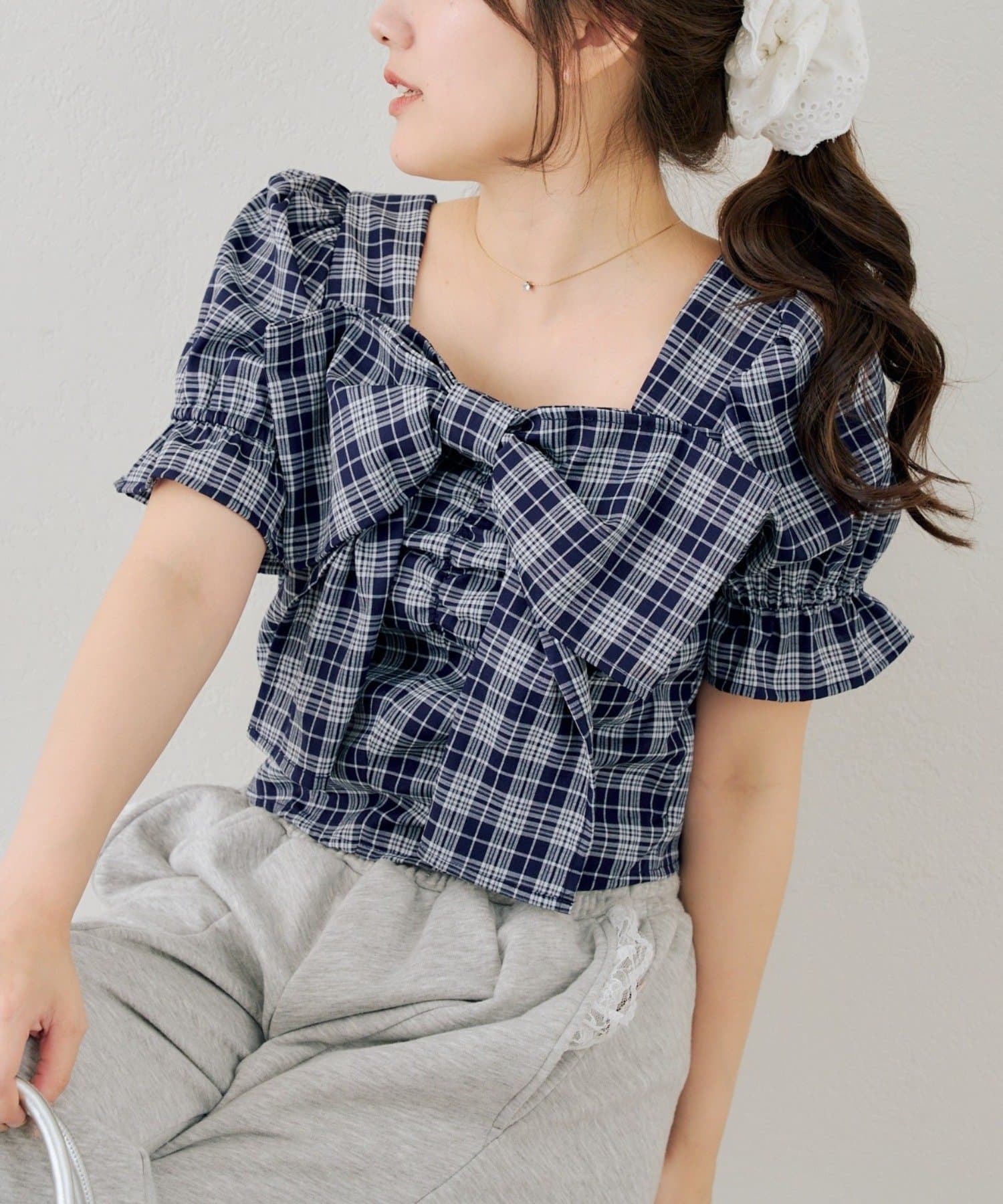 NICE CLAUP / OLIVE des OLIVE OUTLET(ナイスクラップ  / オリーブ デ オリーブ アウトレット) 【ANOTHER BRANCH】BIGリボンブラウス