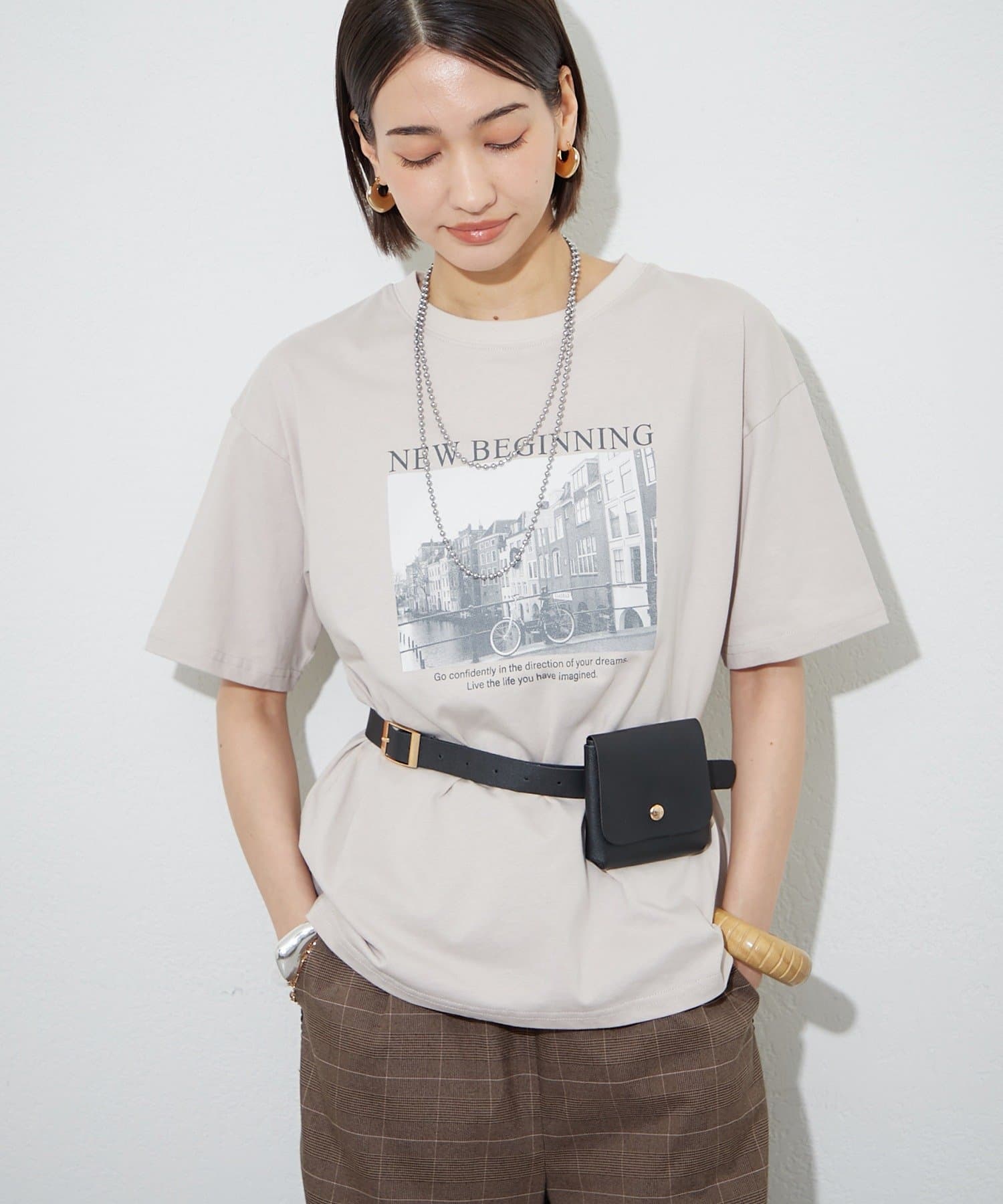 Remind me and forever(リマインドミーアンドフォーエバー) 【staff made】接触冷感！アソート転写シルケットTシャツ