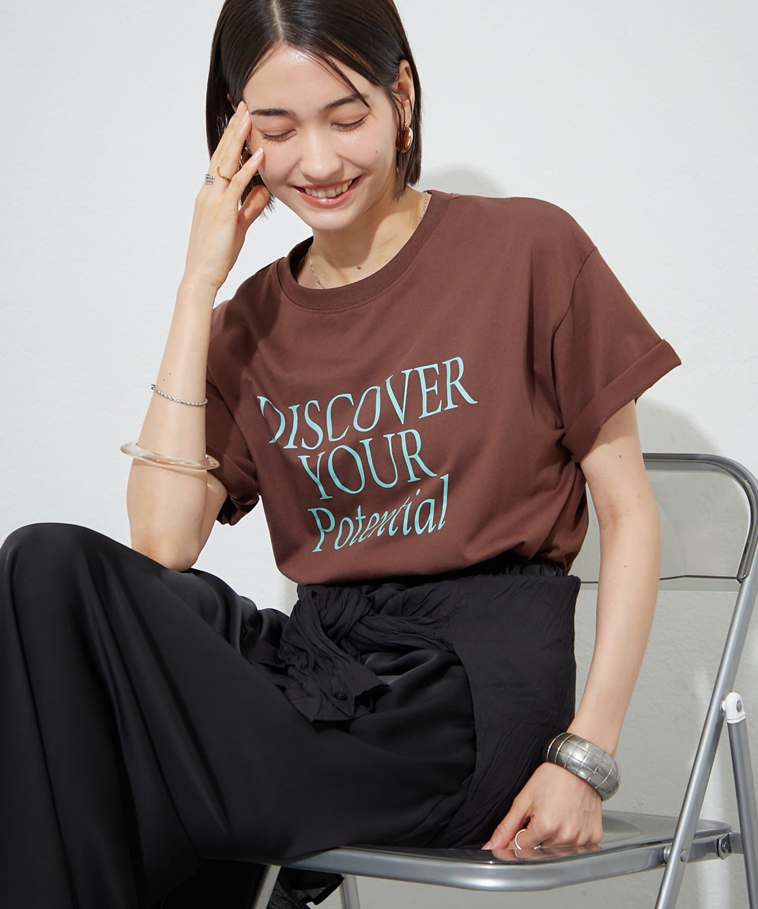 Remind me and forever(リマインドミーアンドフォーエバー) 【staff made】接触冷感！アソートロゴシルケットTシャツ