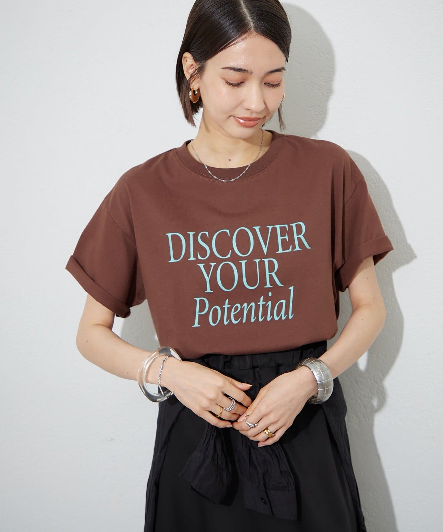 Remind me and forever(リマインドミーアンドフォーエバー) 【staff made】接触冷感！アソートロゴシルケットTシャツ
