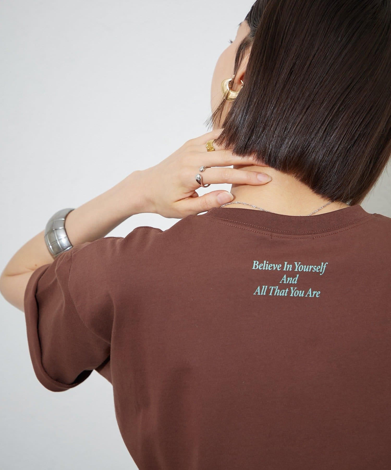 Remind me and forever(リマインドミーアンドフォーエバー) 【staff made】接触冷感！アソートロゴシルケットTシャツ